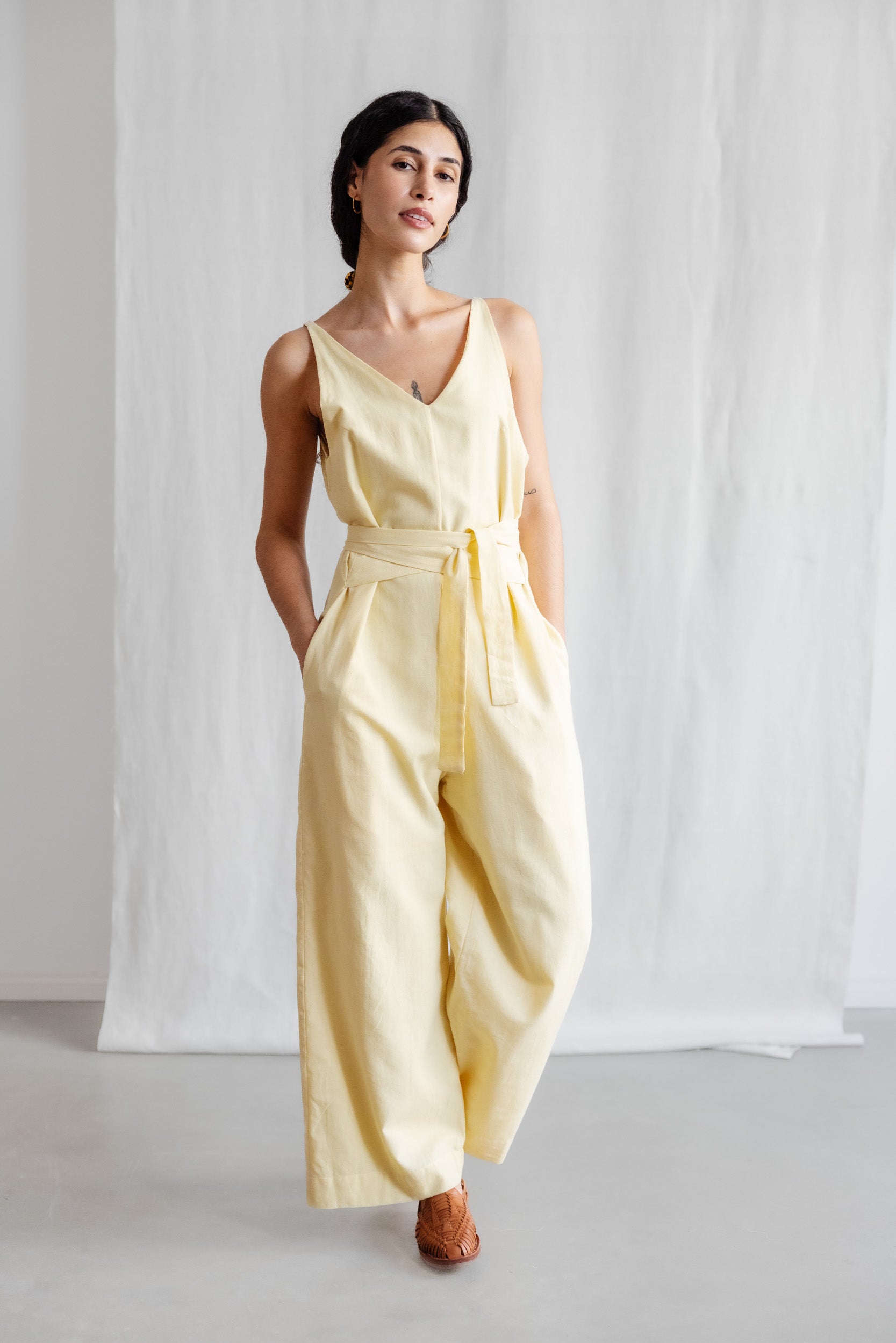 Bio-Baumwoll Jumpsuit Parva Zitronengelb