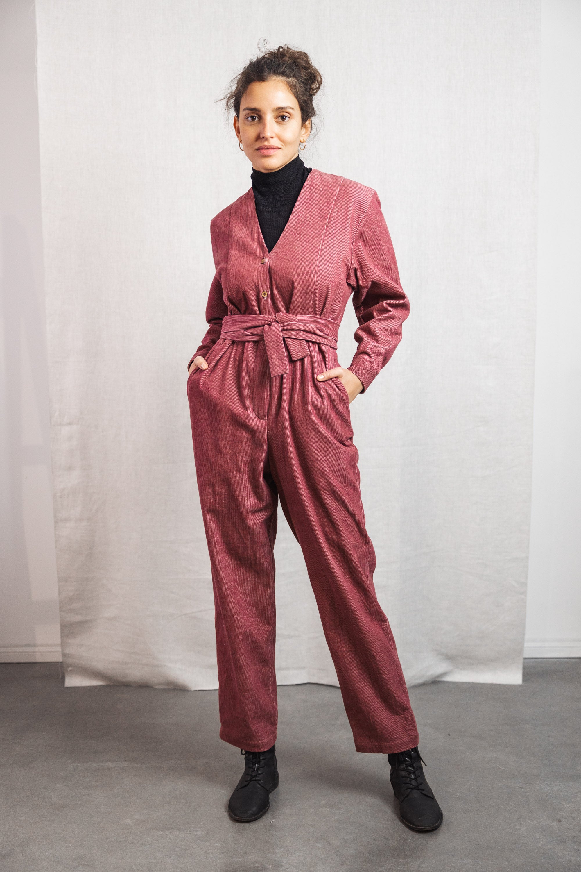 Bio-Baumwollcord Jumpsuit Keerthi Altrosa