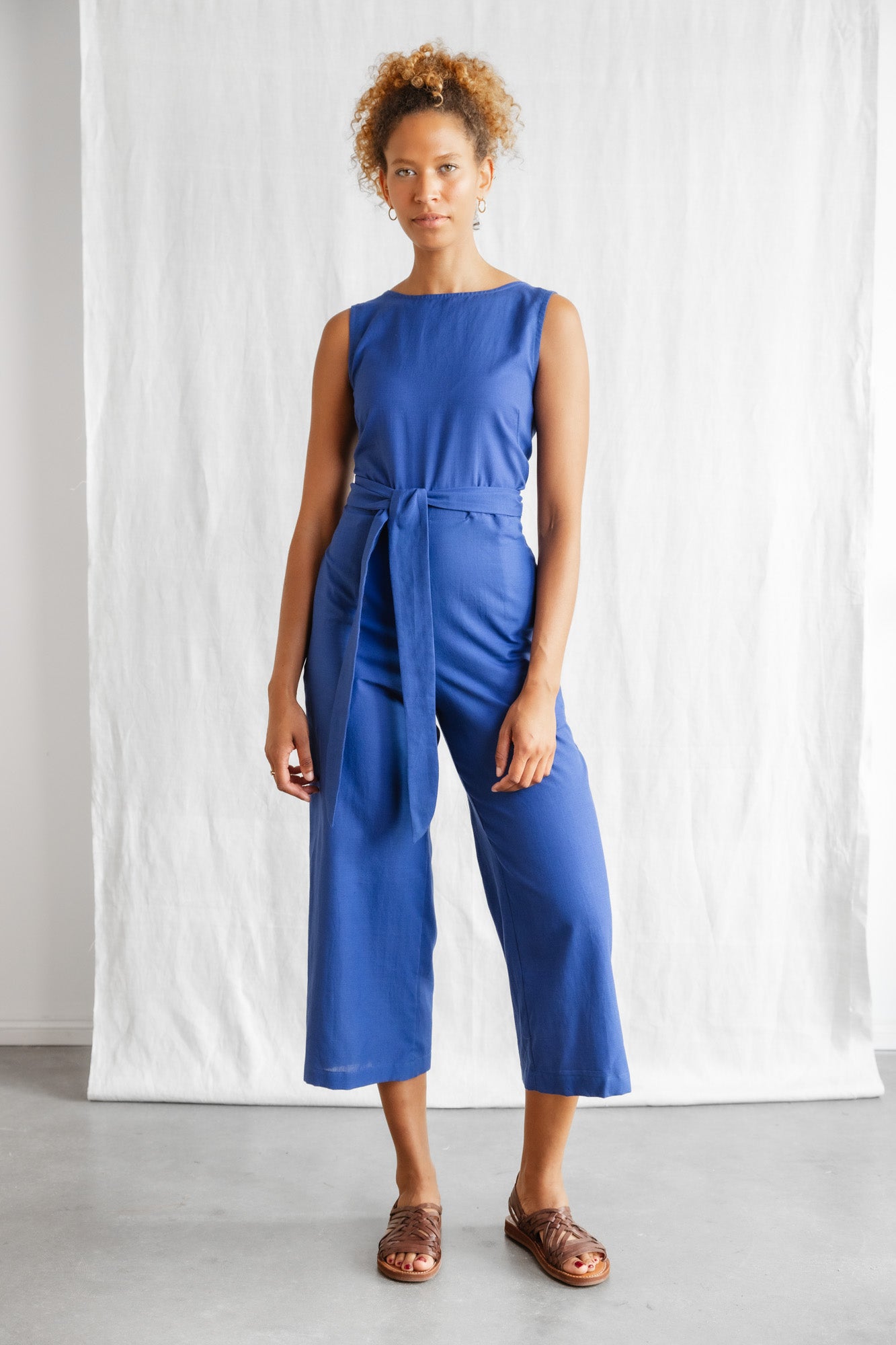 Bio-Baumwoll Jumpsuit Anusha Kobaltblau