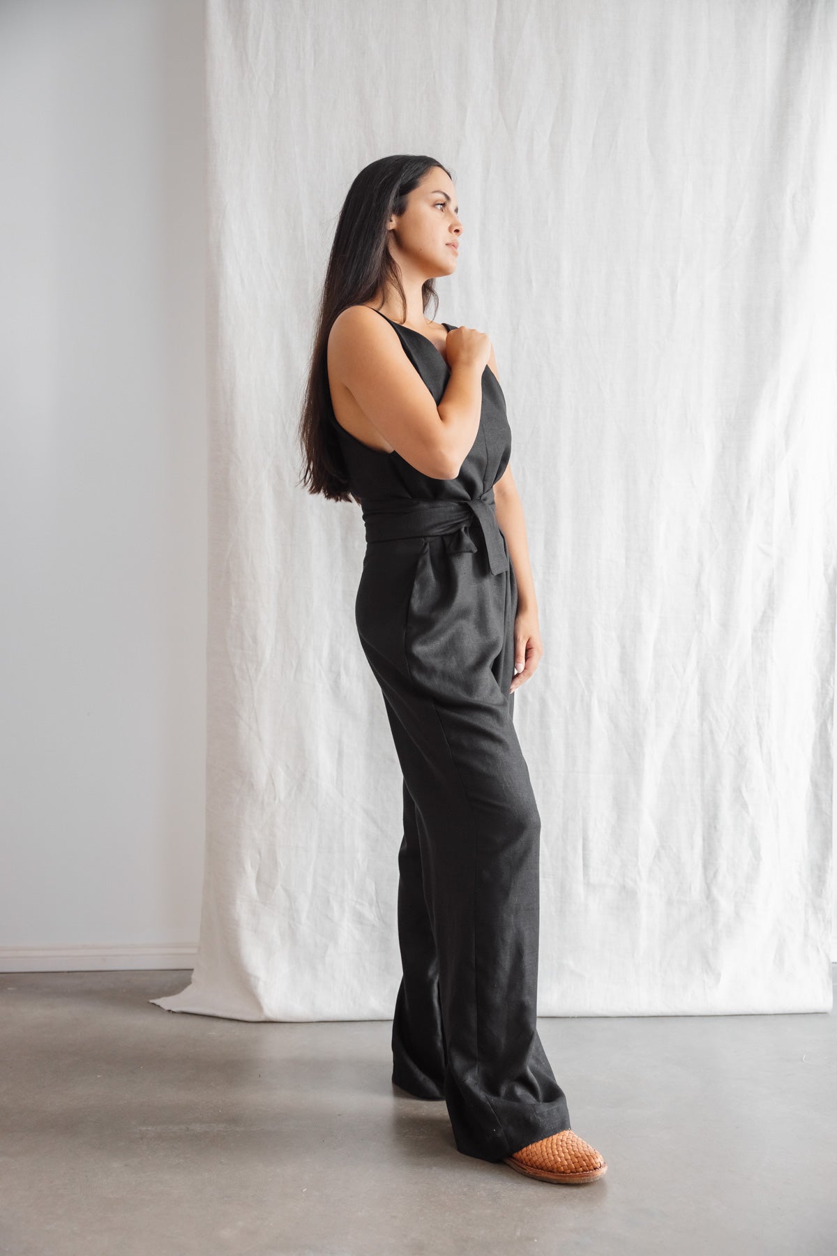 Hemp/Tencel Jumpsuit Parvani Black