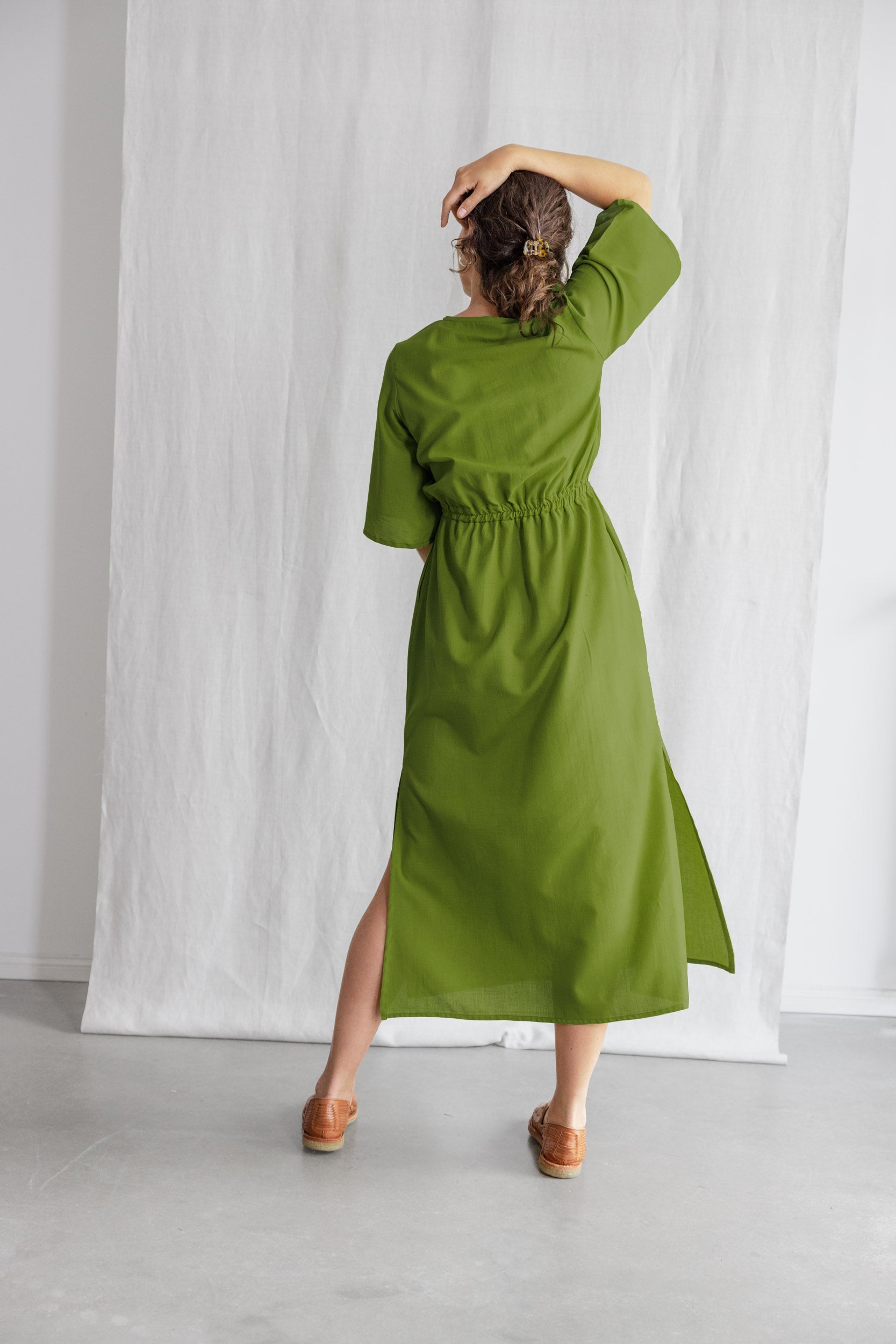 Organic cotton dress Vasi Basil