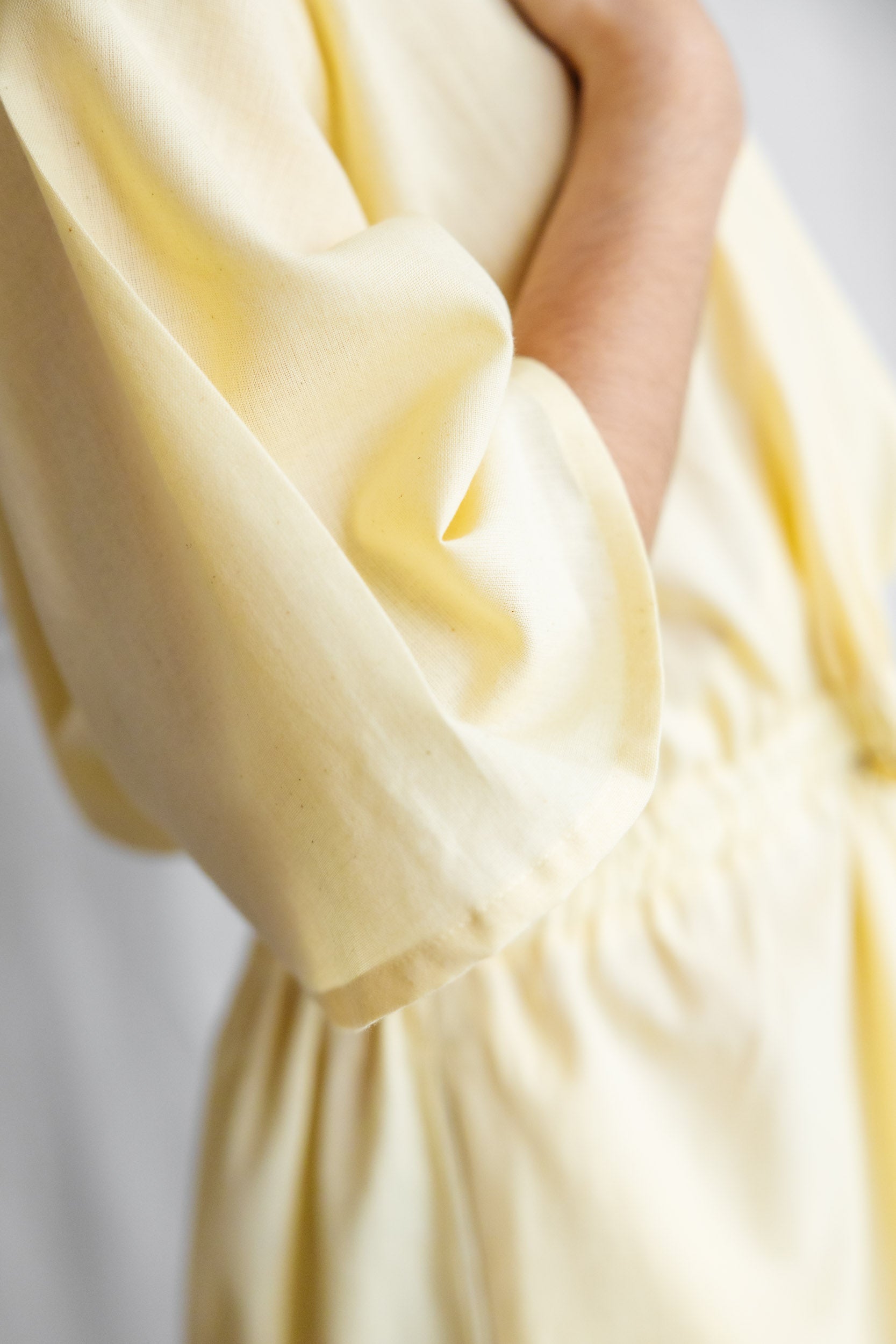 Organic cotton dress Vasi lemon yellow