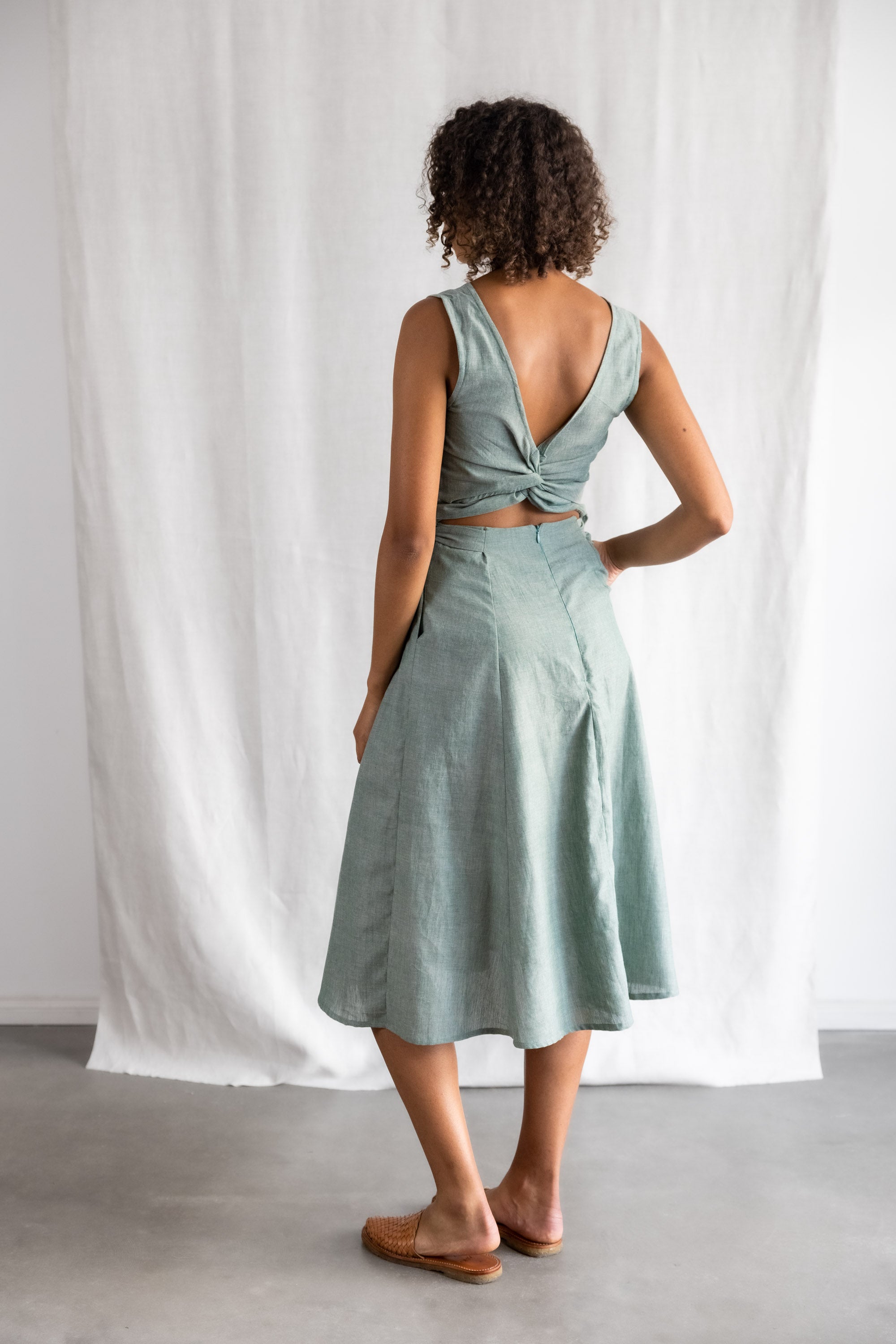 Organic Cotton Dress Karishma Eukalyptus