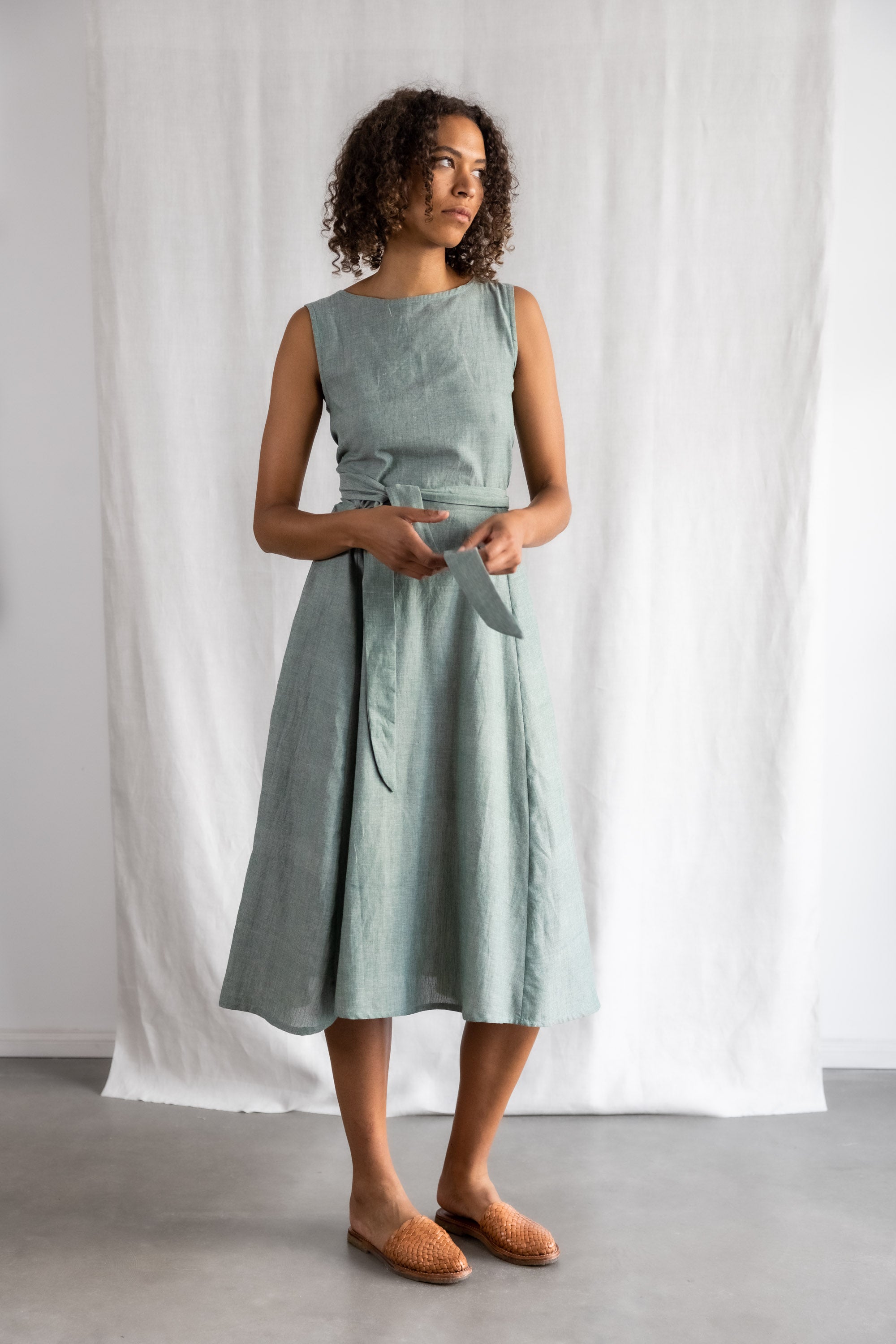 Organic Cotton Dress Karishma Eukalyptus