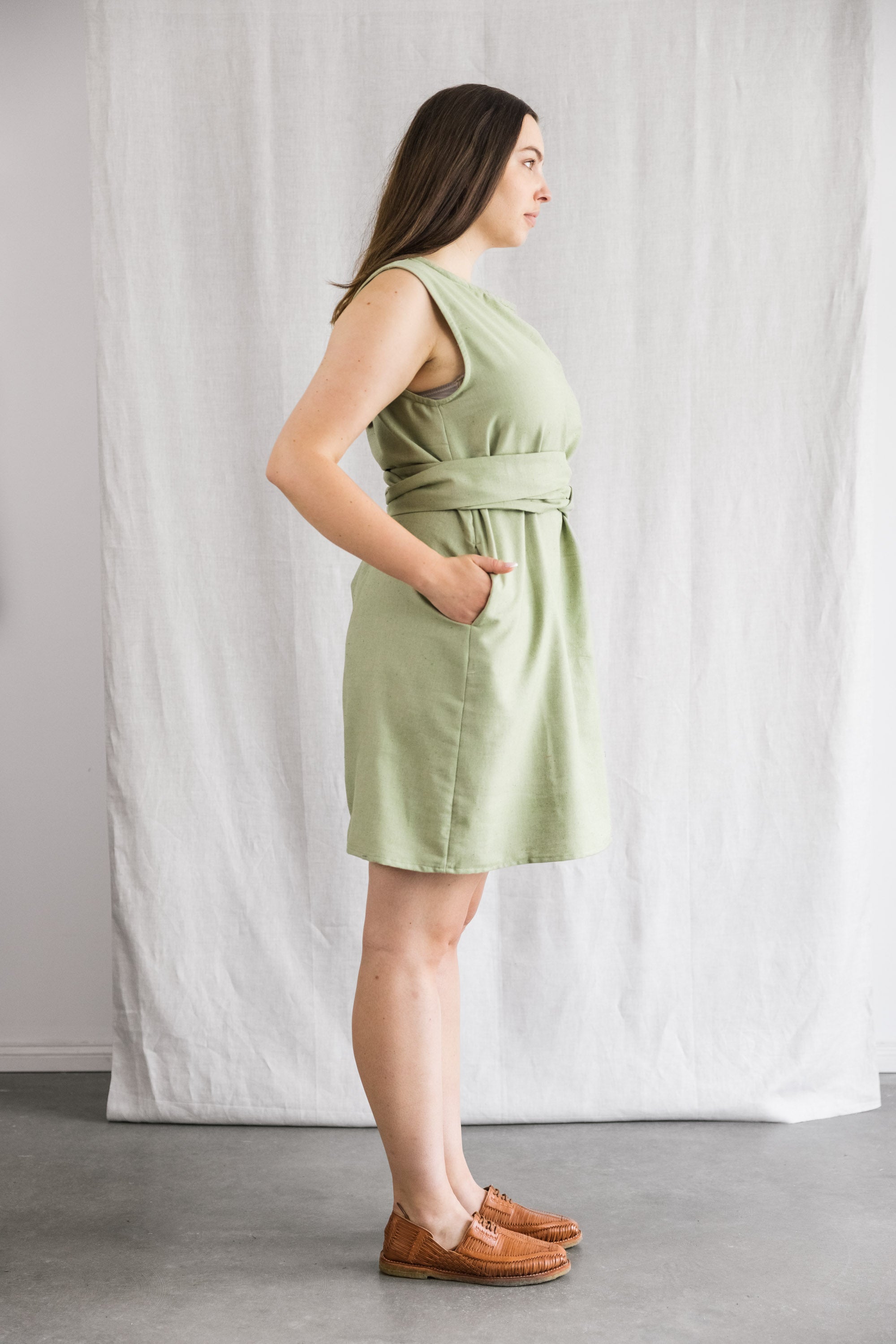 Organic Cotton Dress Aarav Lime Green