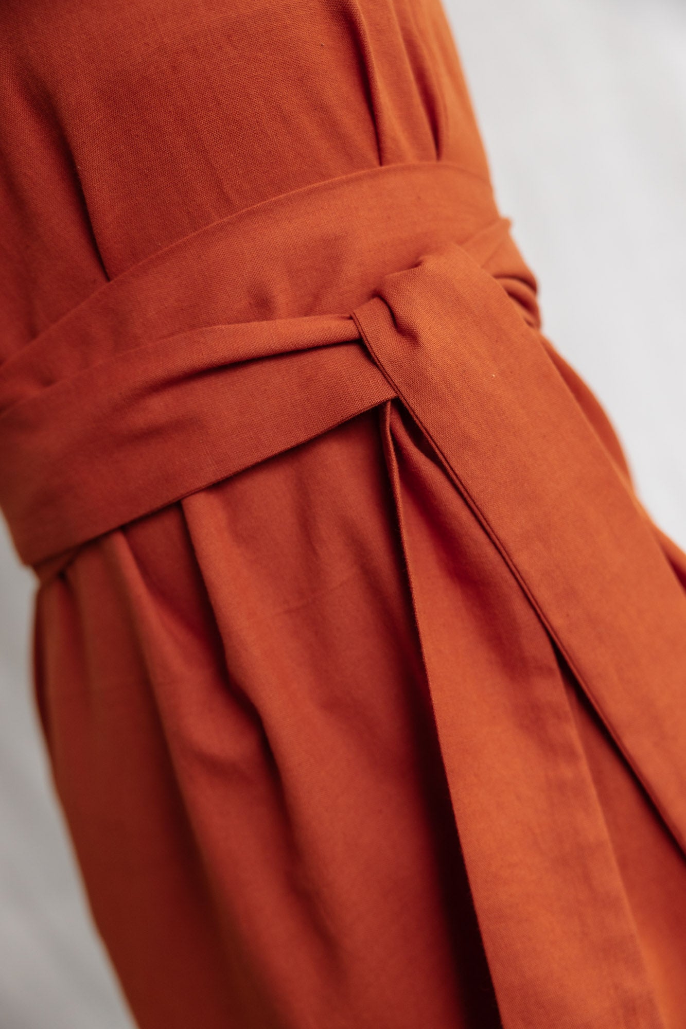 Organic cotton dress Agnila Terracotta