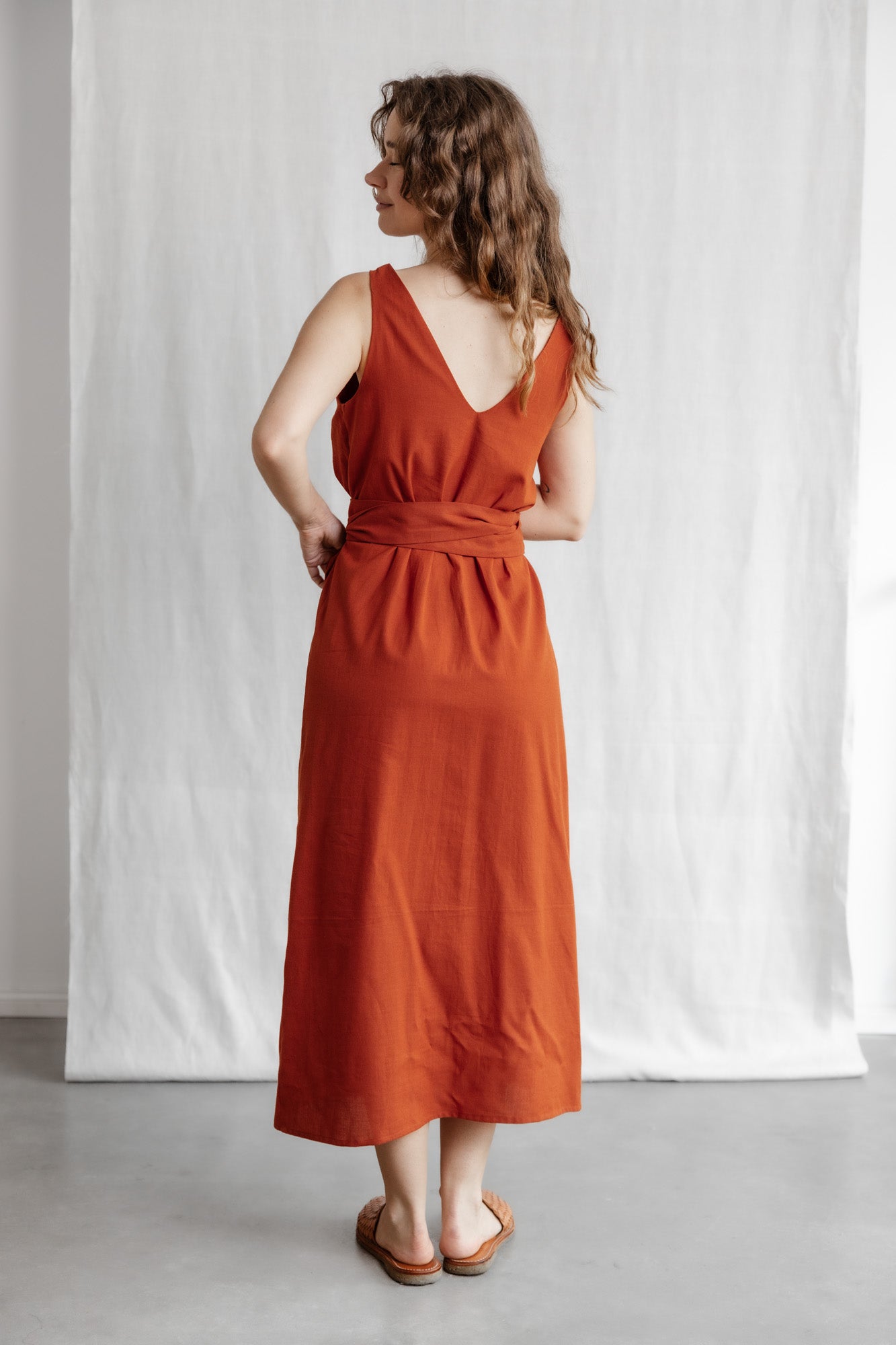 Bio-Baumwoll Kleid Agnila Terracotta