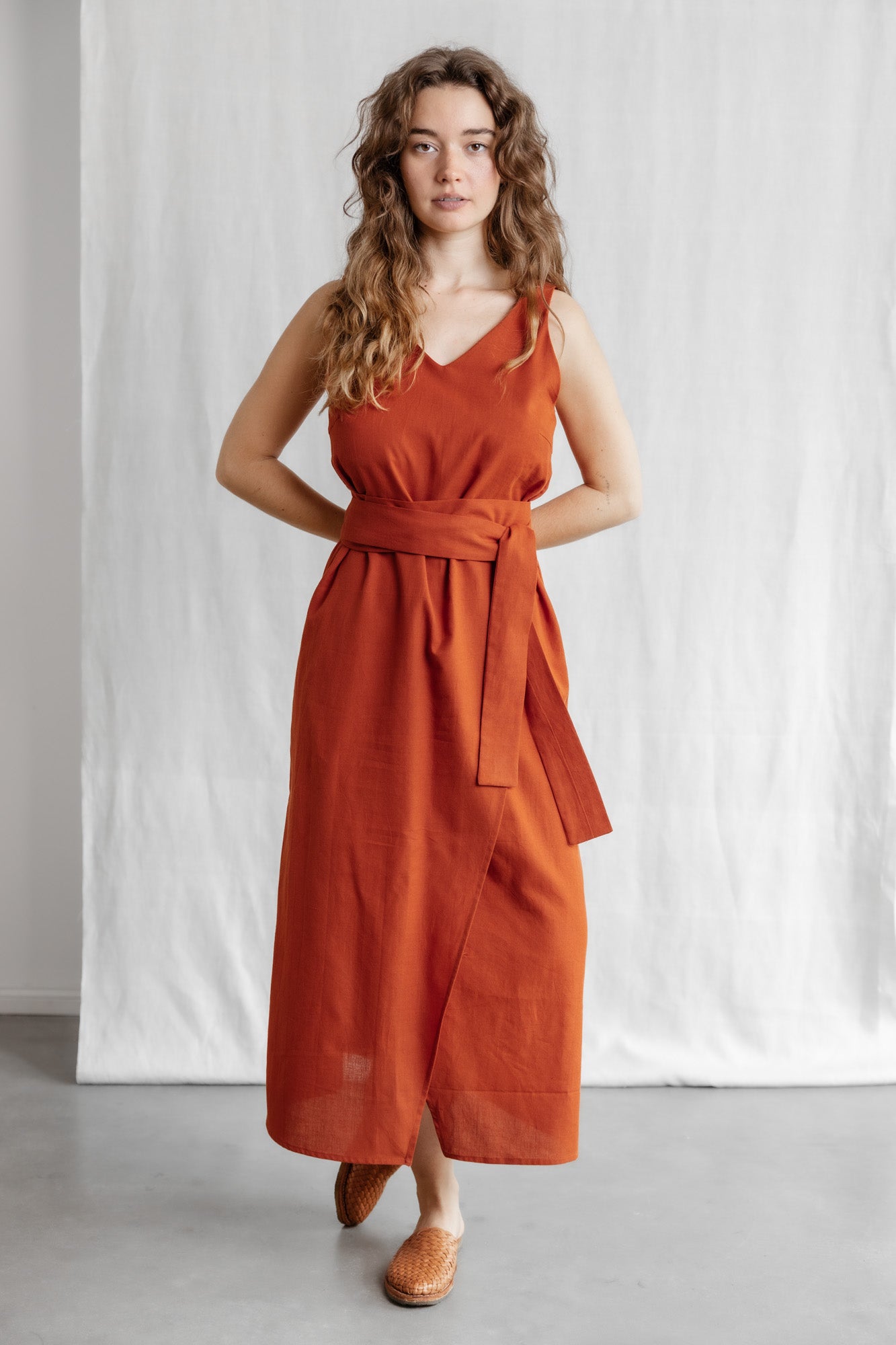 Bio-Baumwoll Kleid Agnila Terracotta