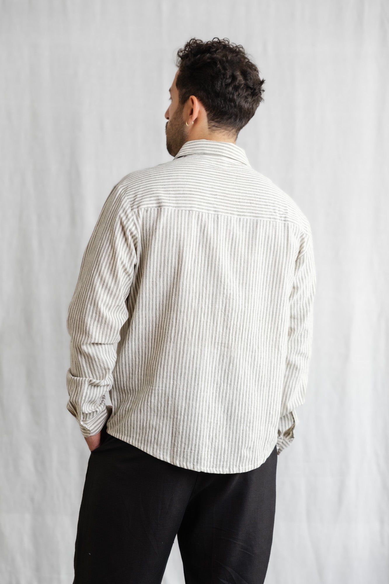 Baumwoll Hemd Himat Grau-Weiß