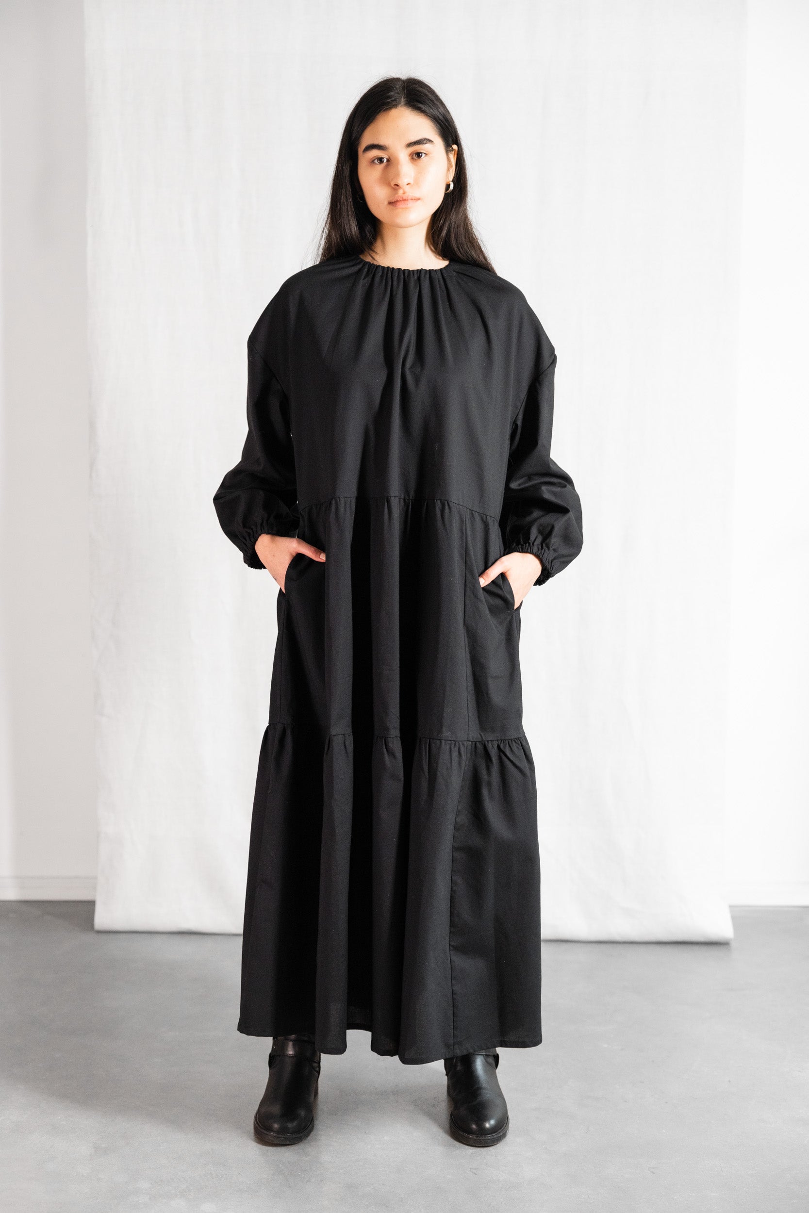 Bio-Baumwoll Kleid Savera Schwarz