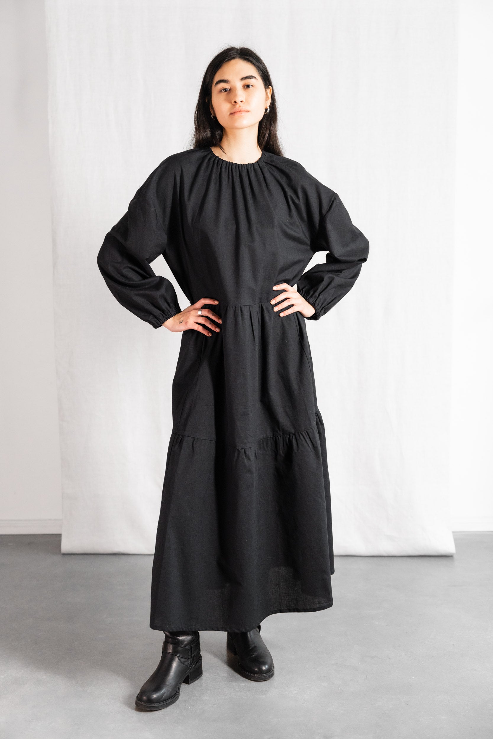 Bio-Baumwoll Kleid Savera Schwarz