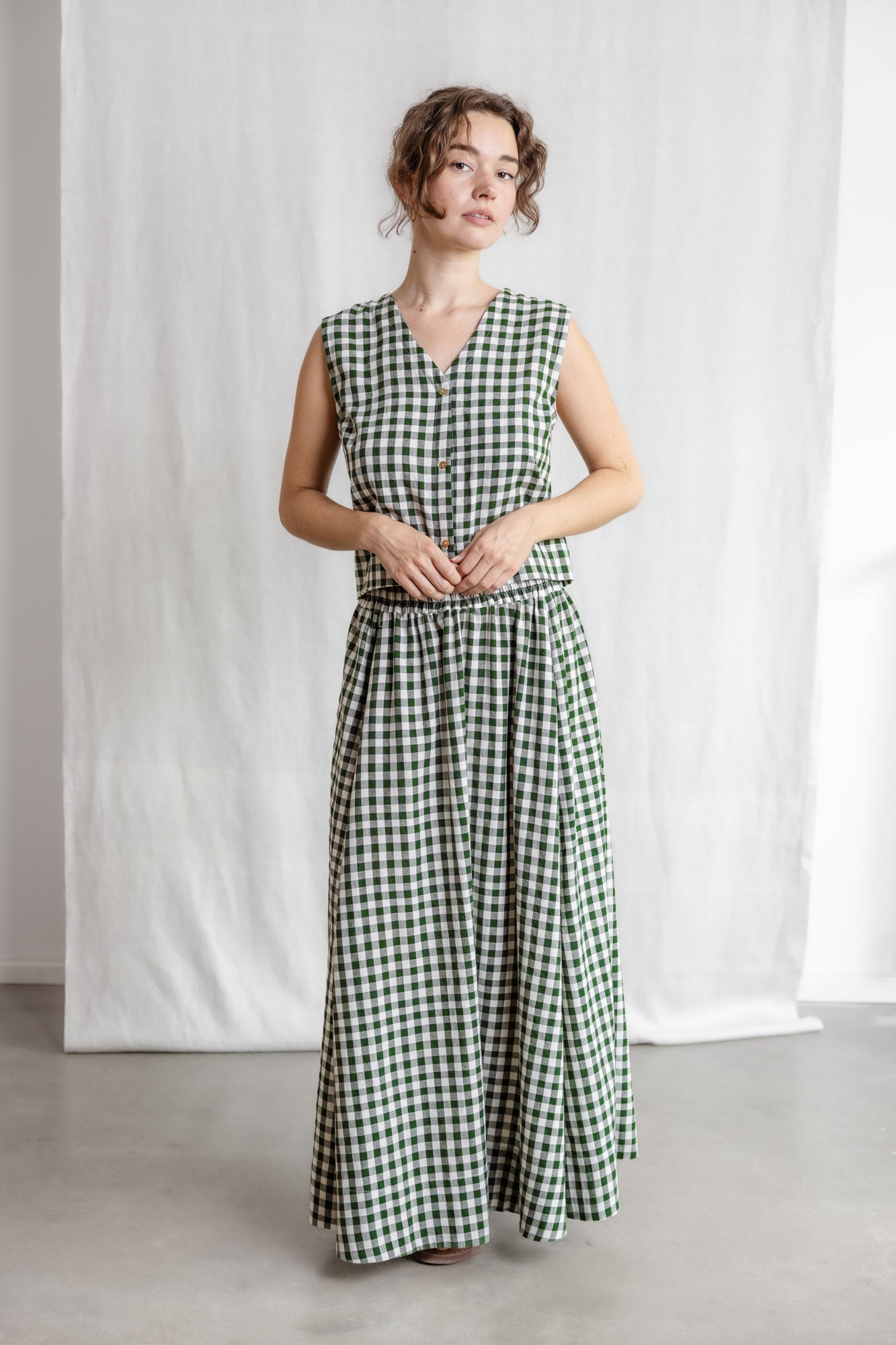 Baumwoll Maxirock Jharna Checks