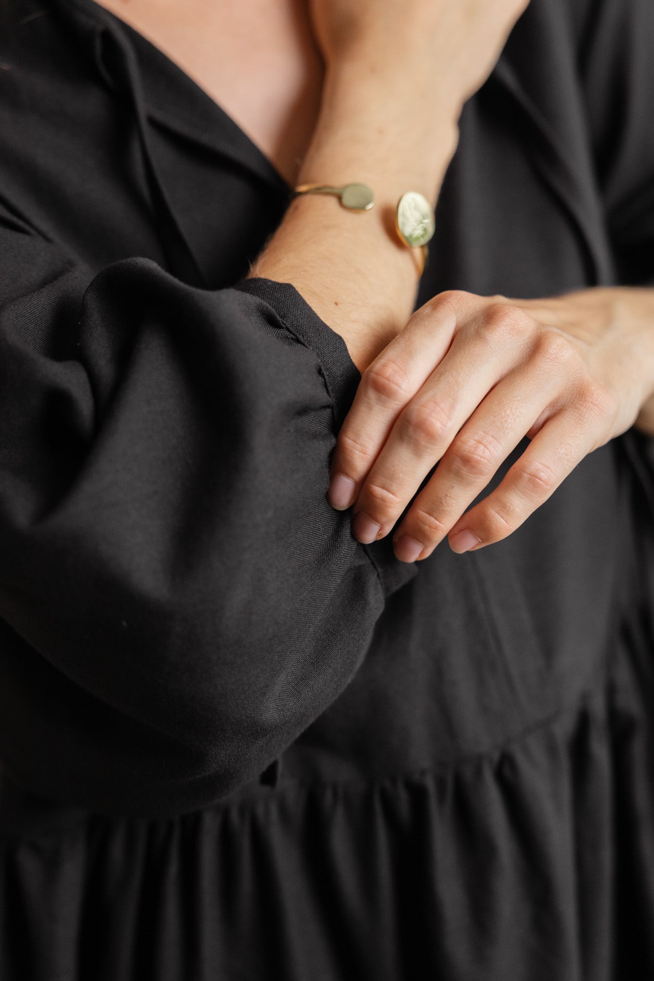 Bio-Baumwoll Kleid Paudali Schwarz