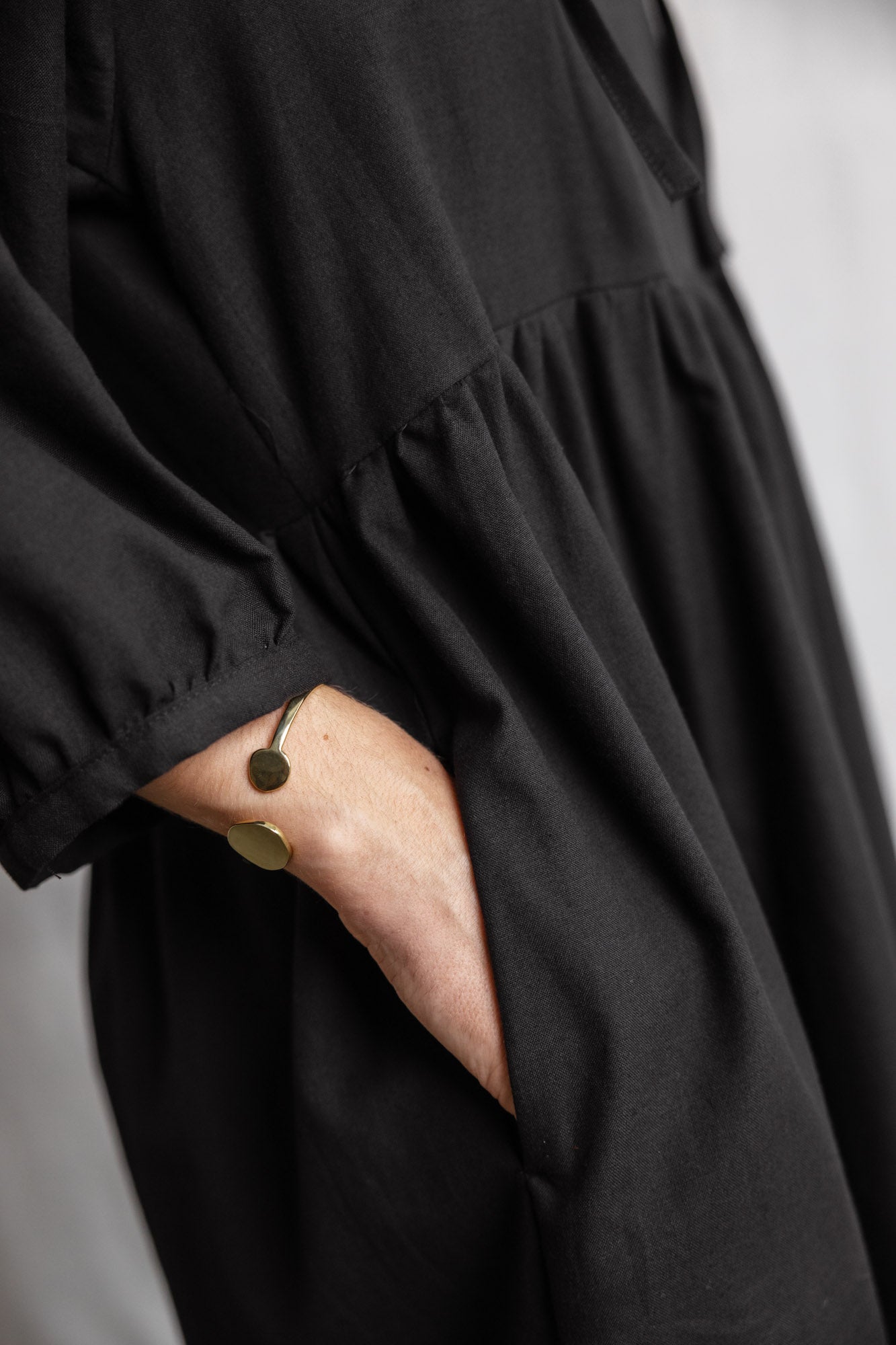 Bio-Baumwoll Kleid Paudali Schwarz