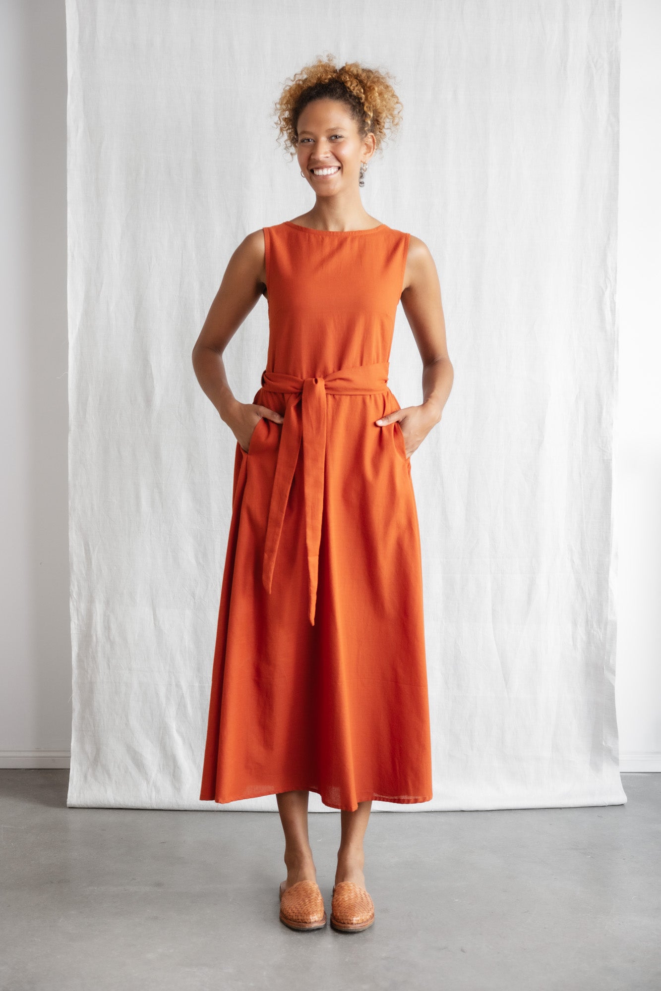 Bio-Baumwoll Kleid Khushi Terracotta