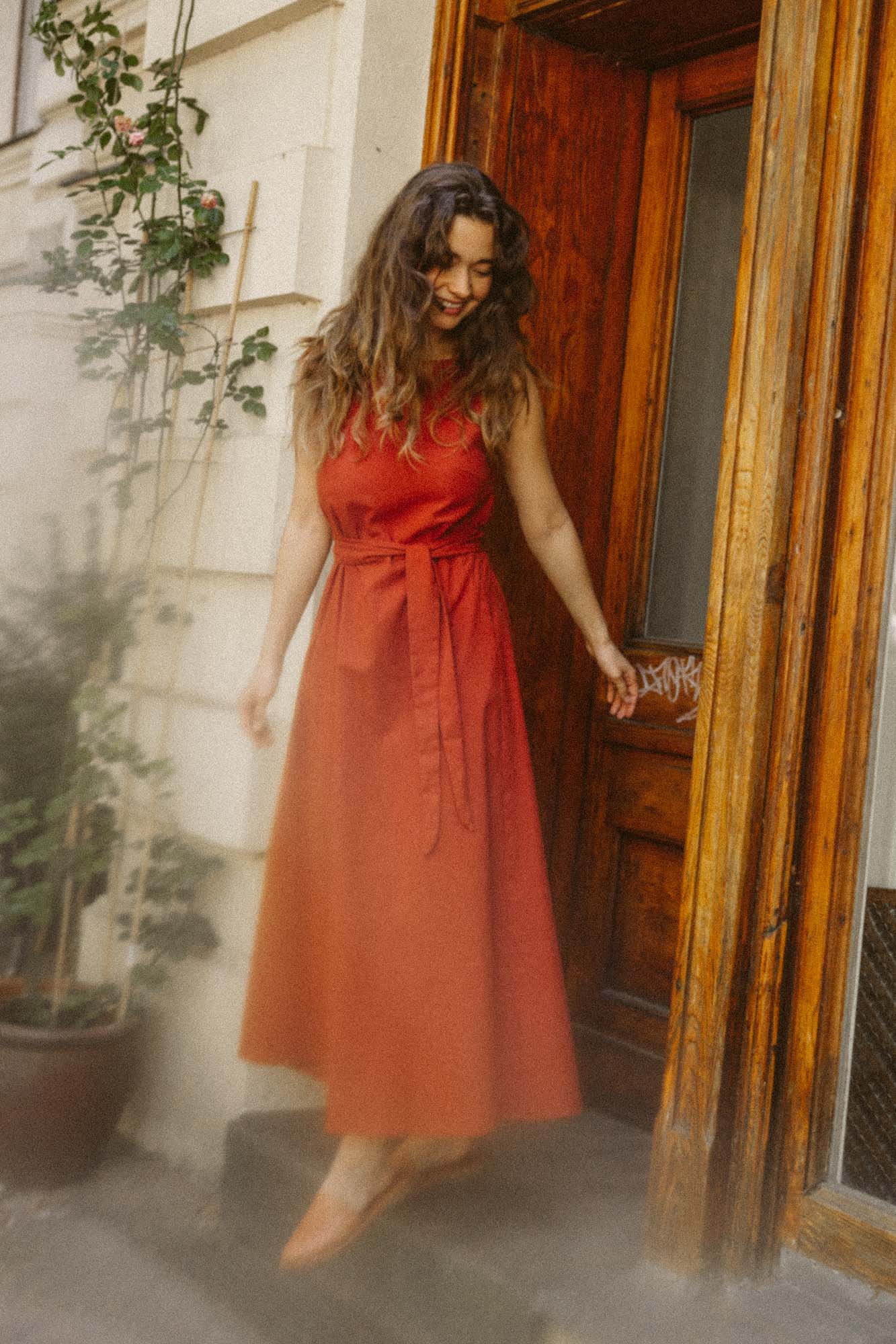 Bio-Baumwoll Kleid Khushi Terracotta