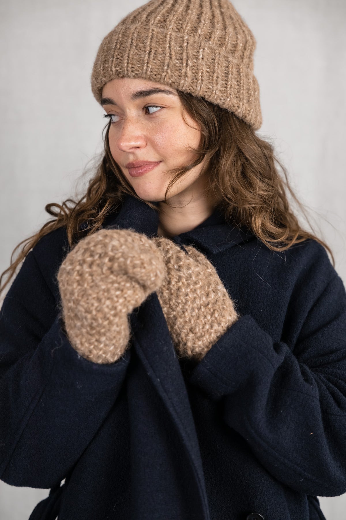 Baby-Alpaka Mütze Anatico Camel