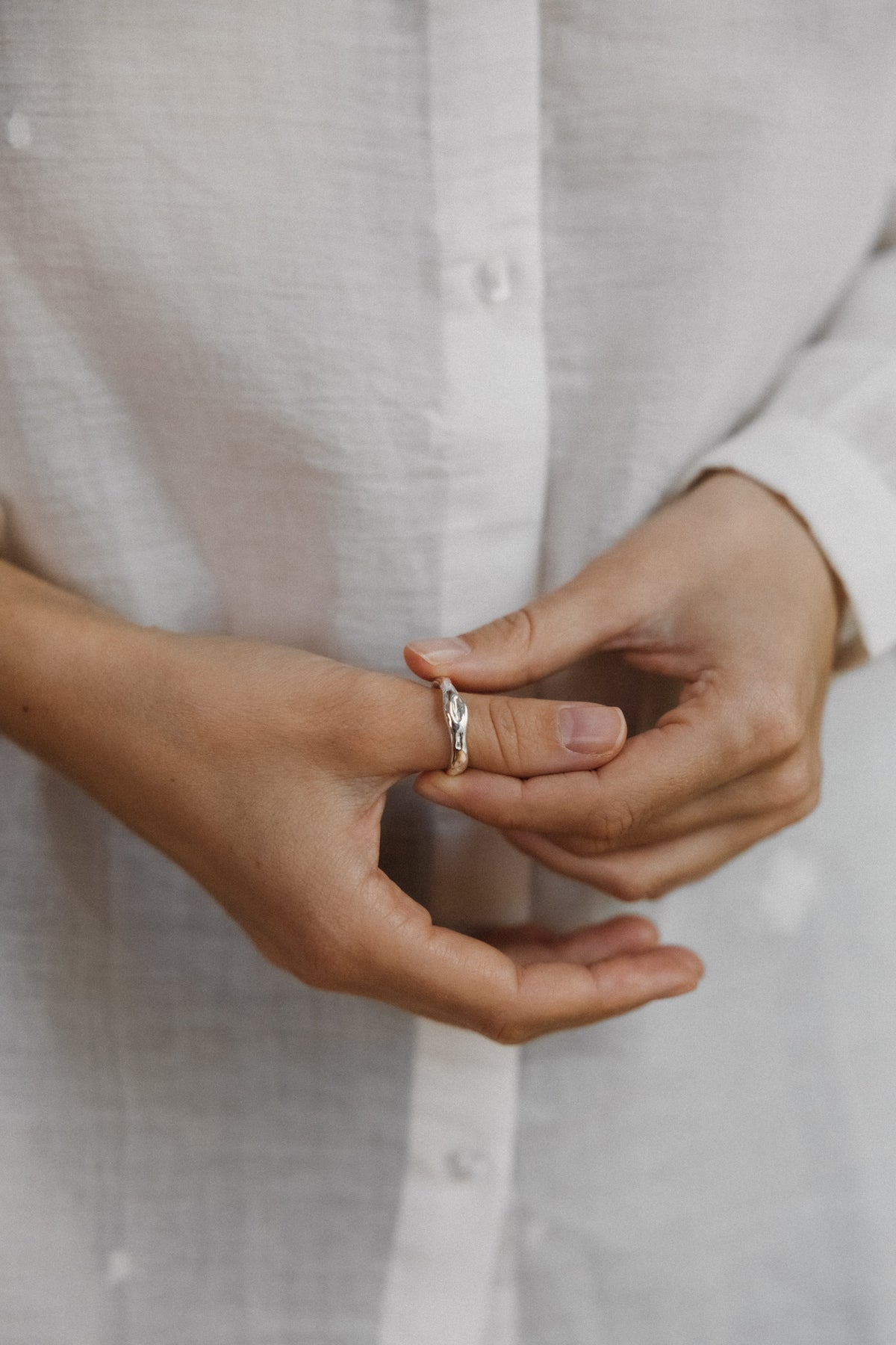 Ring Bunai Silber