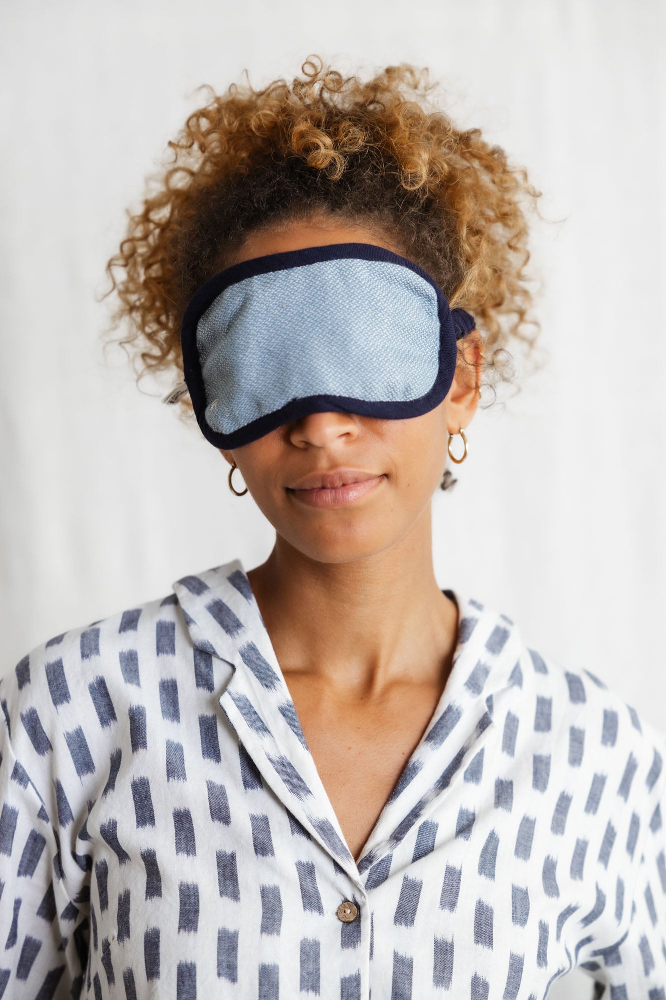 Baumwoll Schlafmaske Siwana Blau