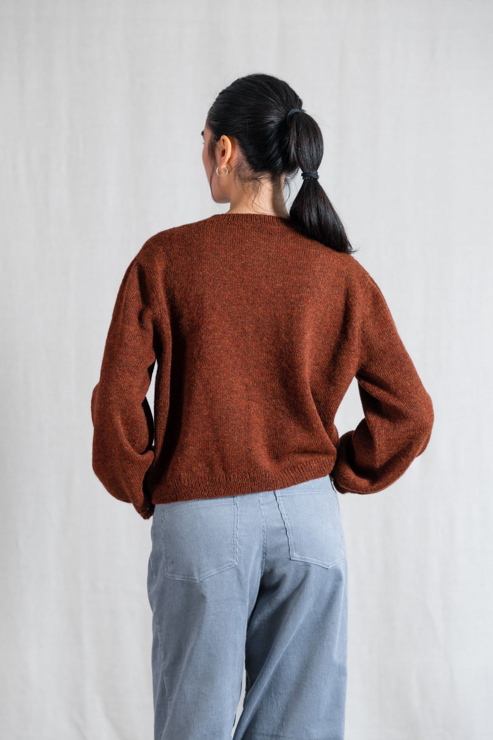 Baby-Alpaka Strickcardigan Sullana Kastanie