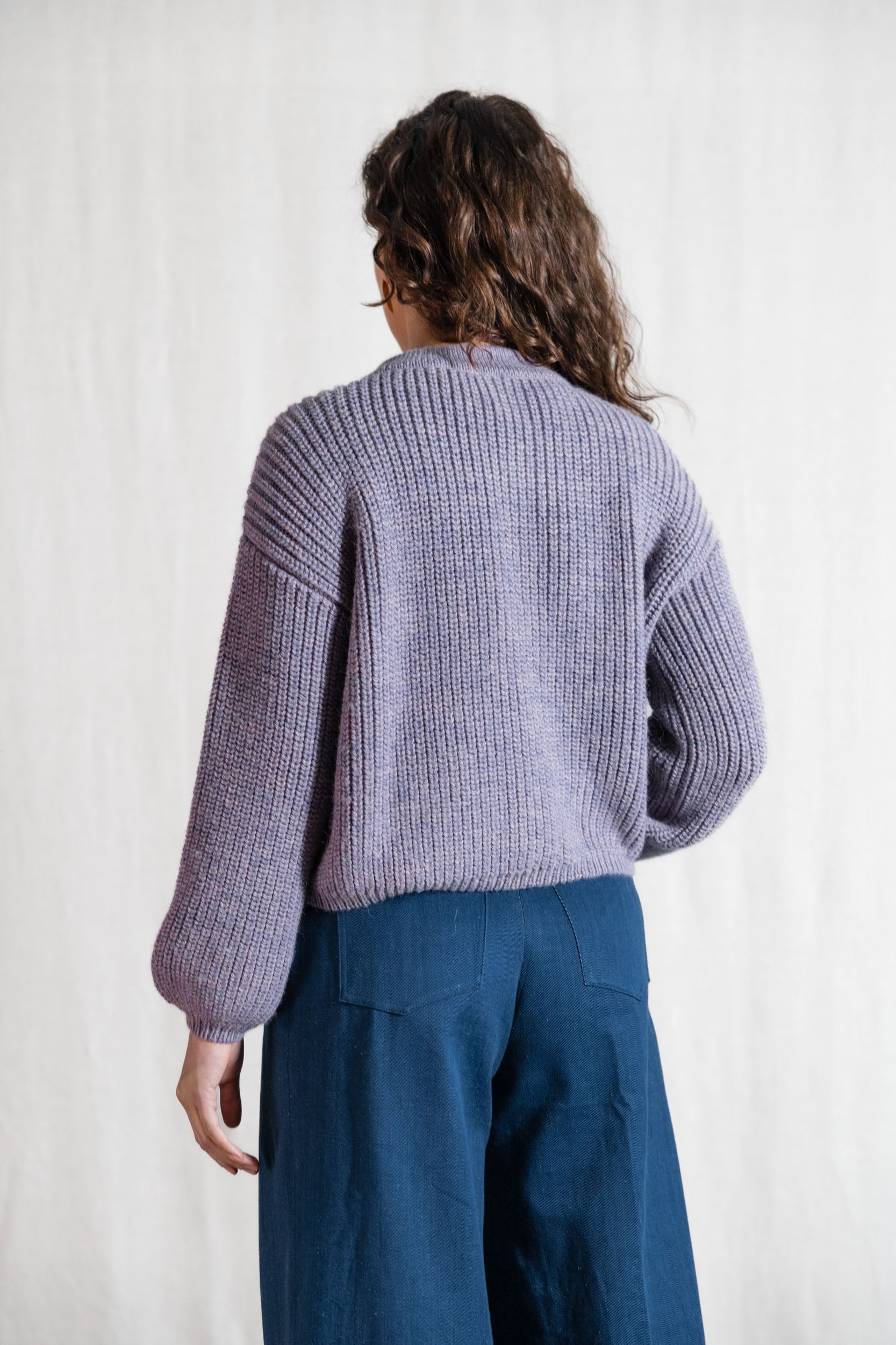 Baby-Alpaka Strickcardigan Betana Lila