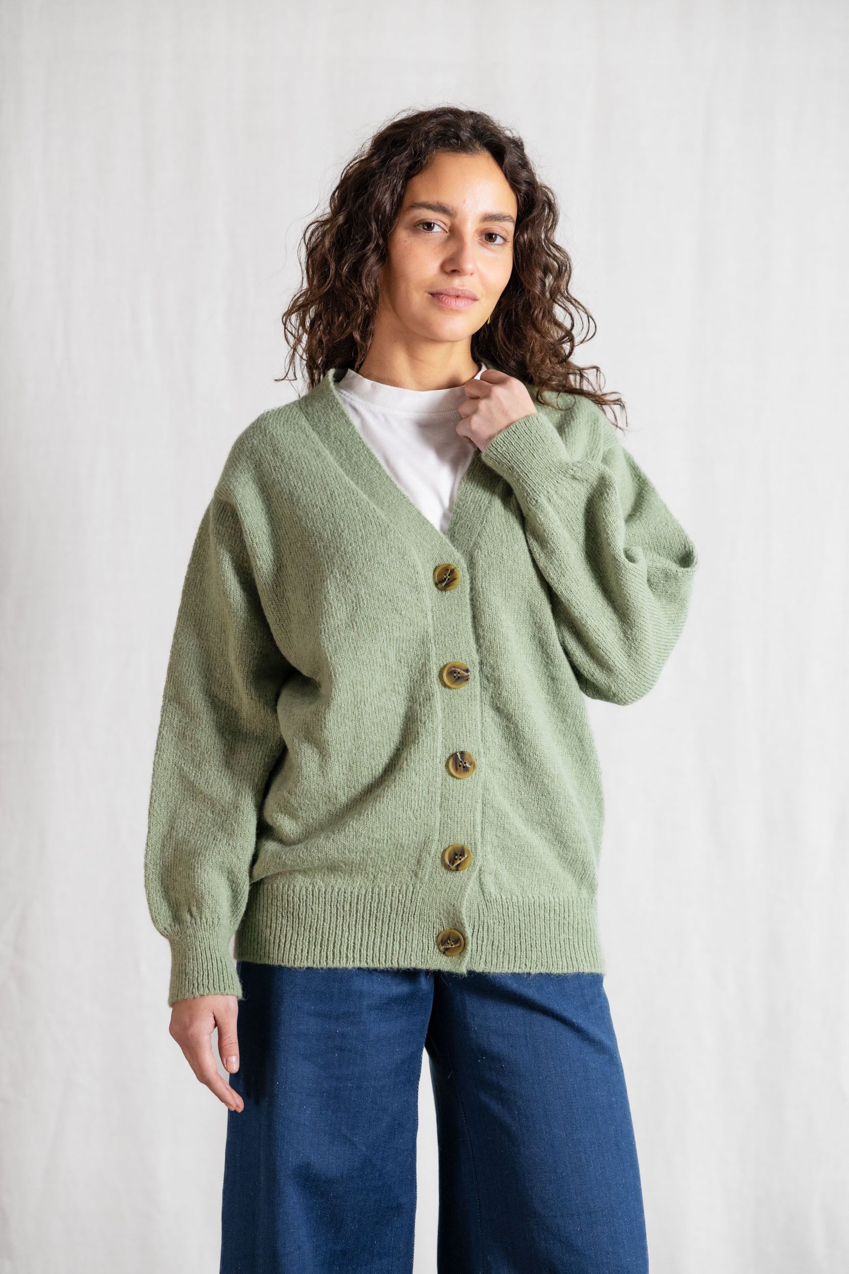 Baby-Alpaka Strickcardigan Iquitos Mint