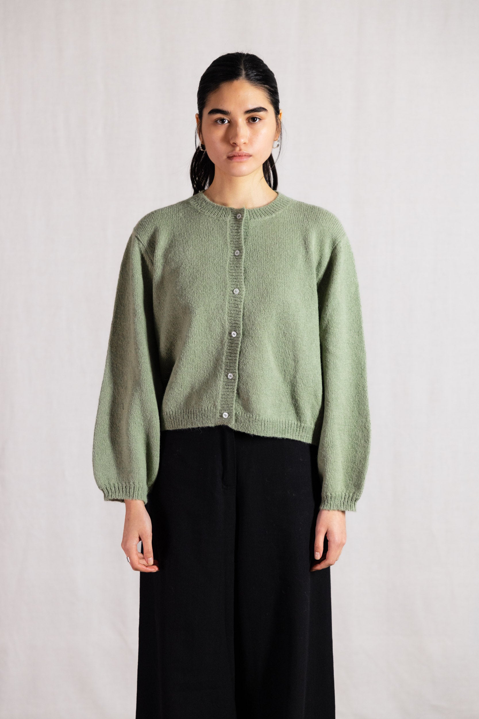 Baby-Alpaka Strickcardigan Sullana Mint