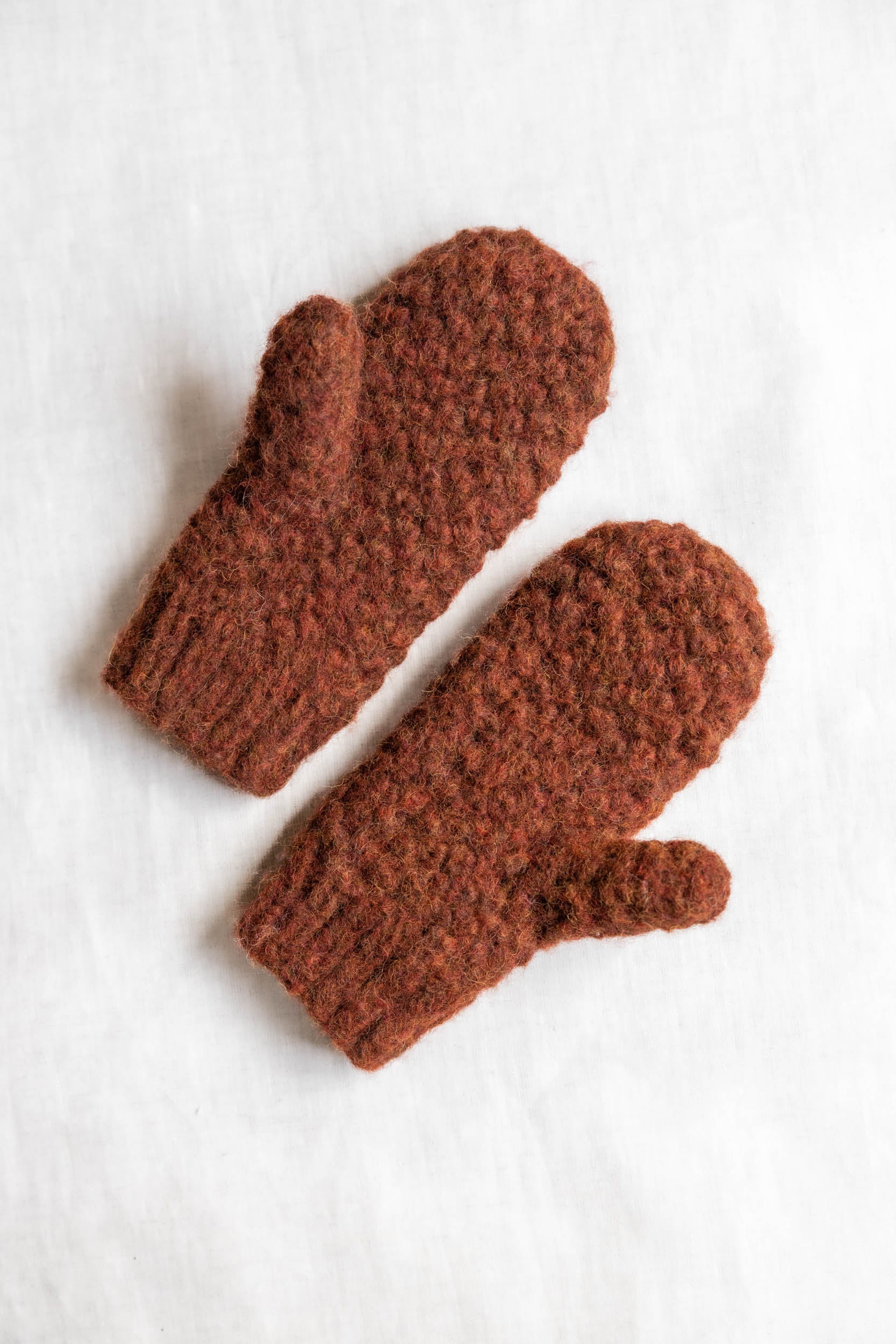 Baby-Alpaka Fäustling Handschuhe Casma Kastanie
