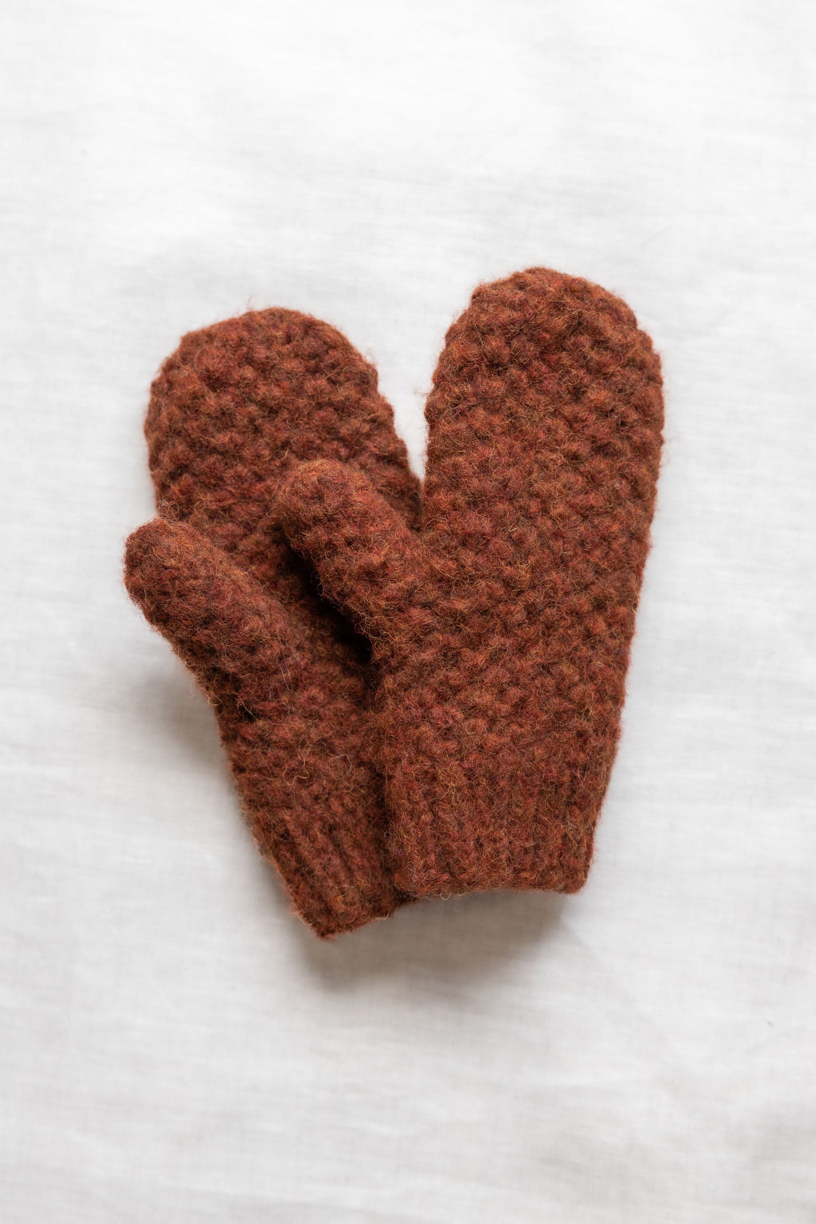 Baby-Alpaka Fäustling Handschuhe Casma Kastanie