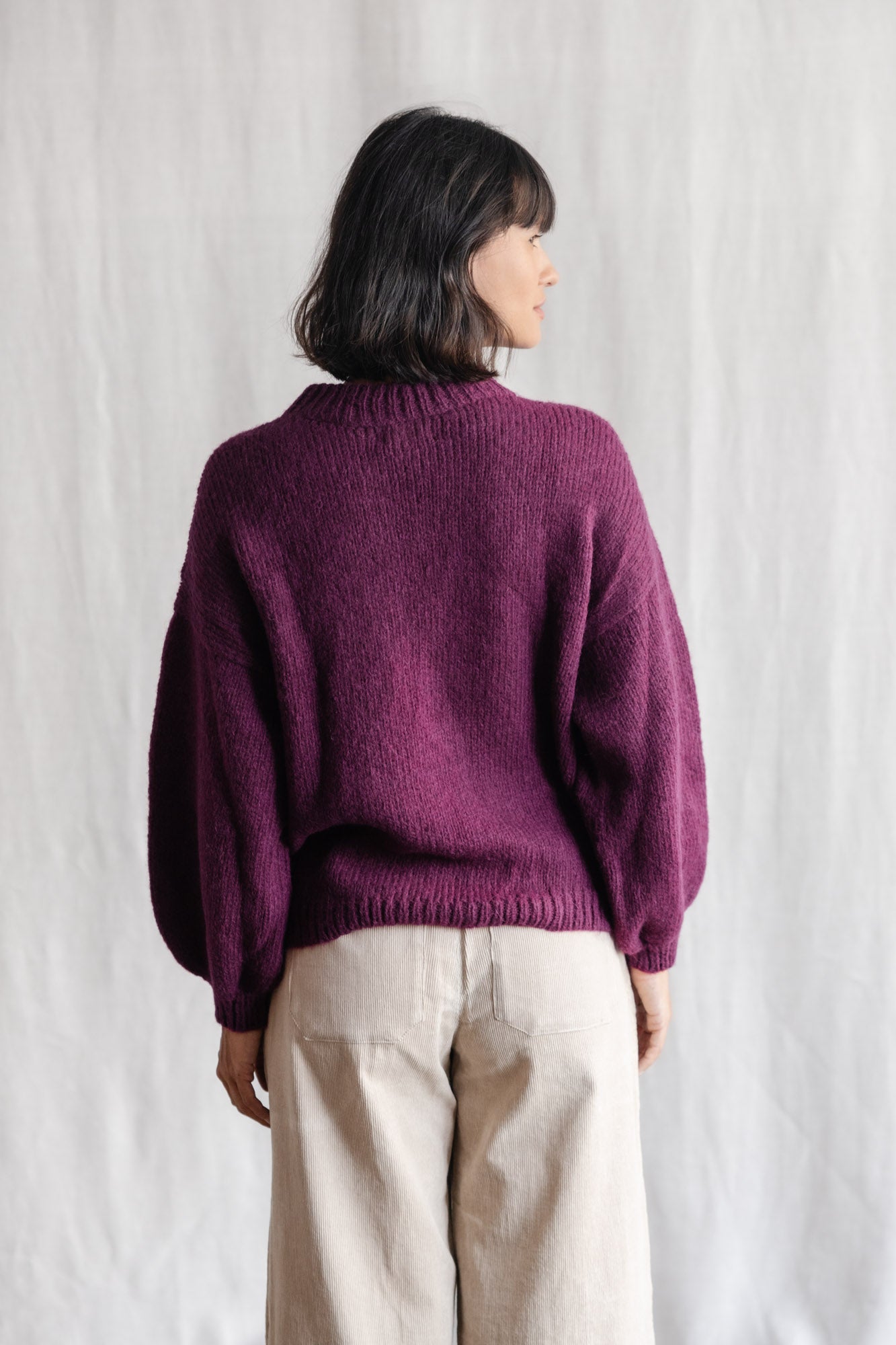 Baby-Alpaka Strickpullover Lima Berry