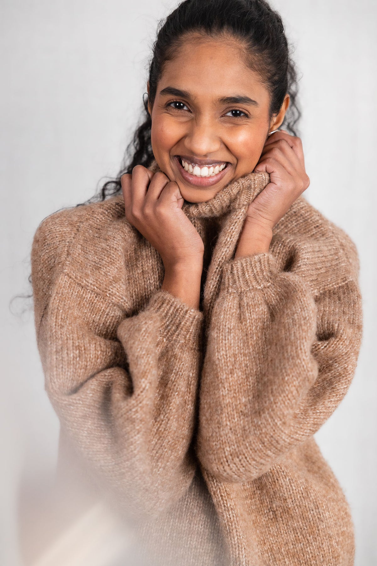 Baby-Alpaka Strickpullover Lupuna Camel