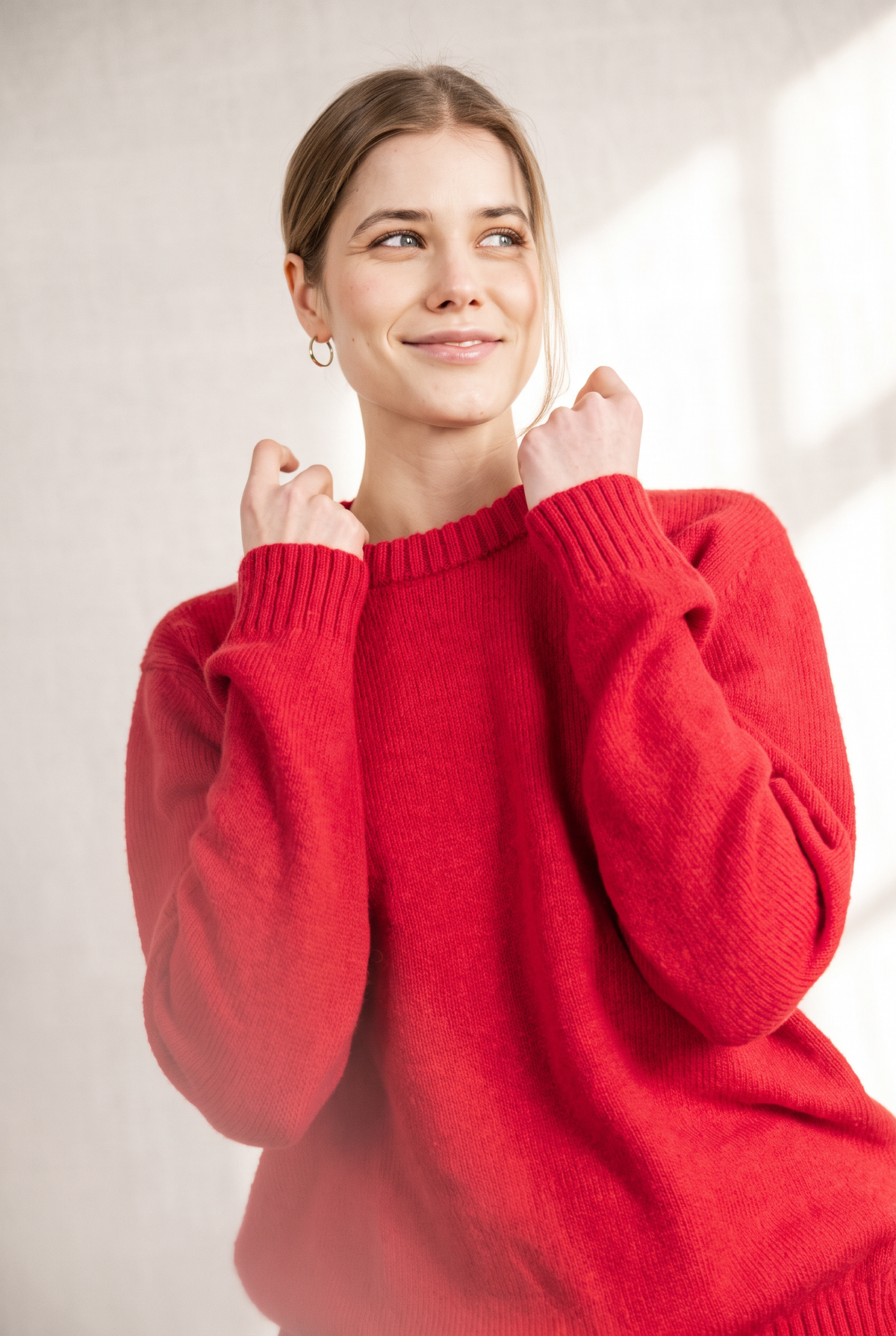 Baby-Alpaka Strickpullover Saposoa Koralle