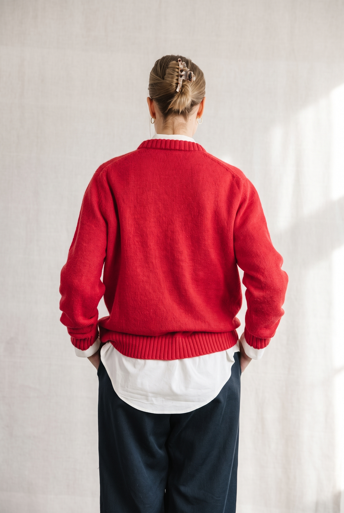 Baby-Alpaka Strickpullover Saposoa Koralle