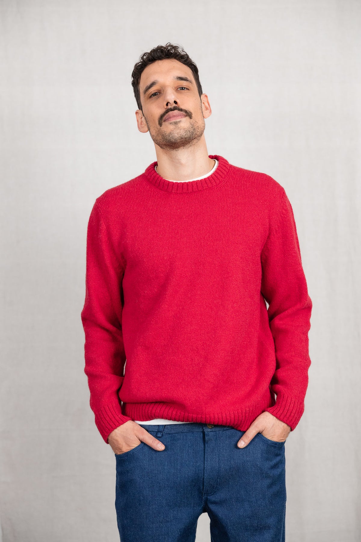 Baby-Alpaka Strickpullover Saposoa Koralle