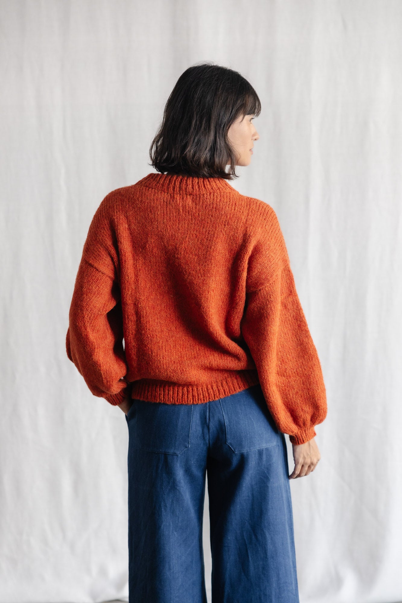 Baby Alpaca Knitted Sweater Lima Rust