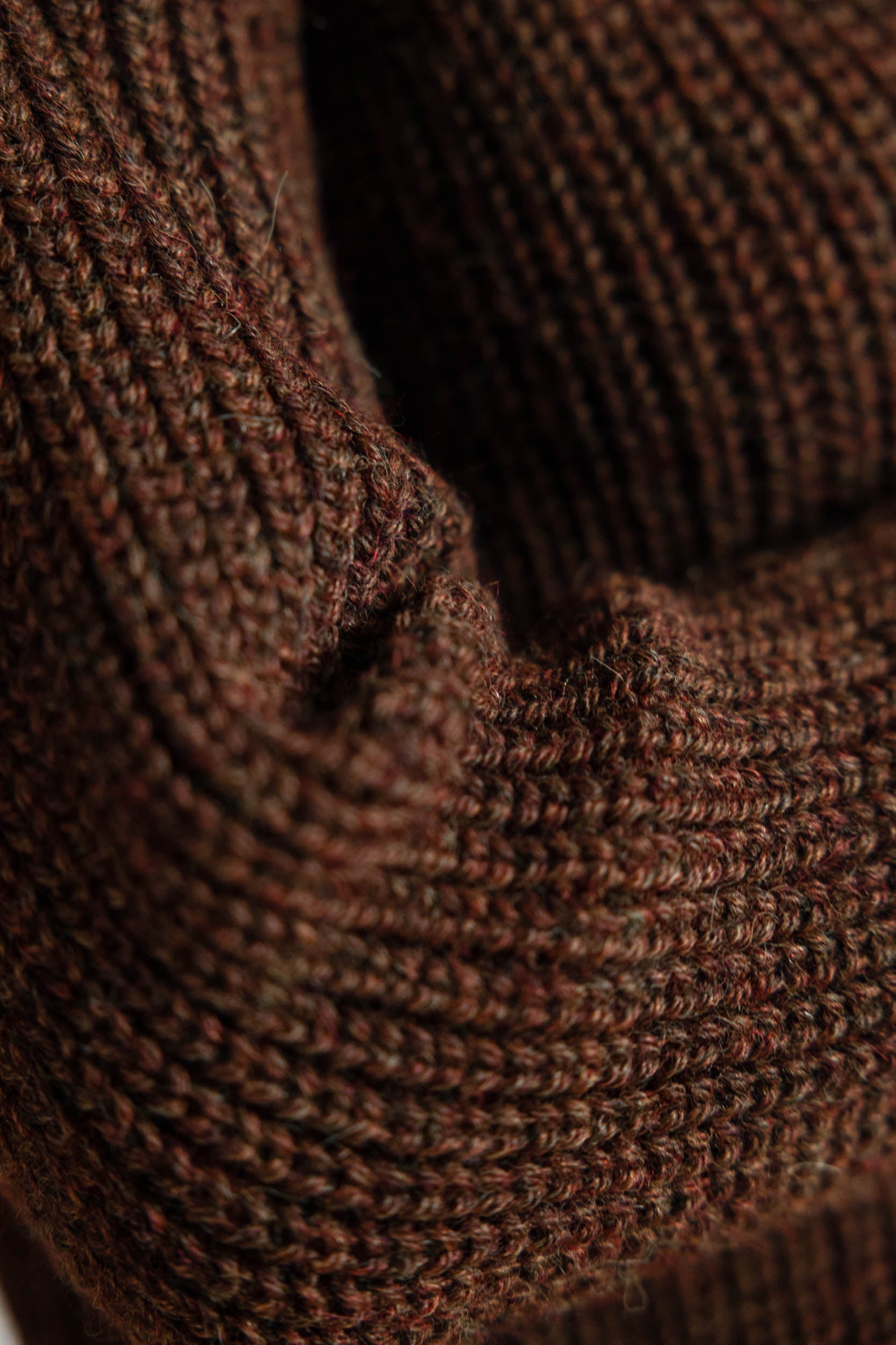 Baby-Alpaka Turtleneck Strickpullover Tacna Schokolade