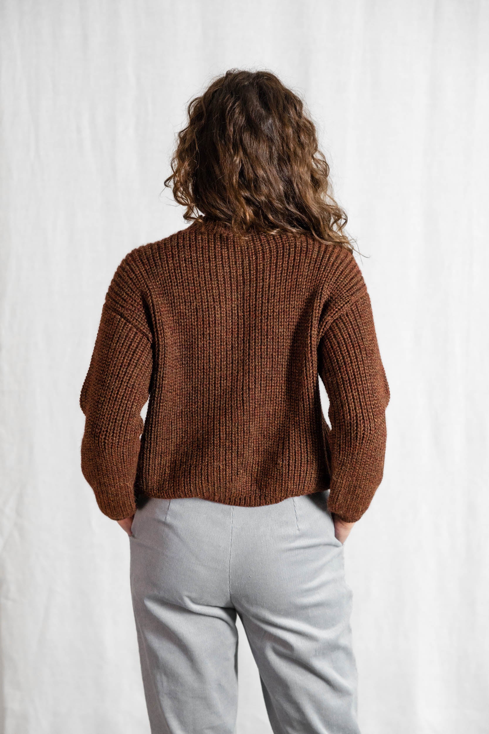 Baby-Alpaka Turtleneck Strickpullover Tacna Schokolade