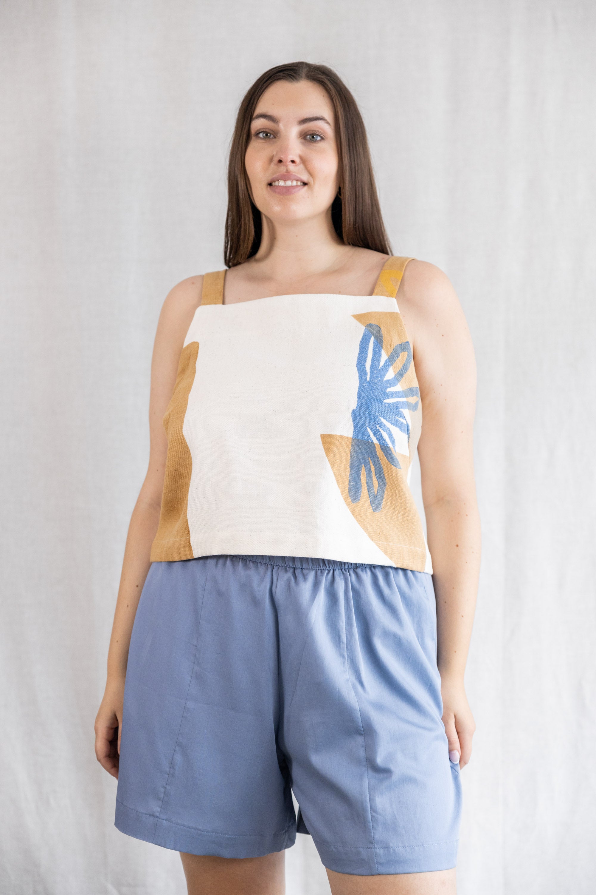 Organic Cotton Top Ruchira Block Print Savanna
