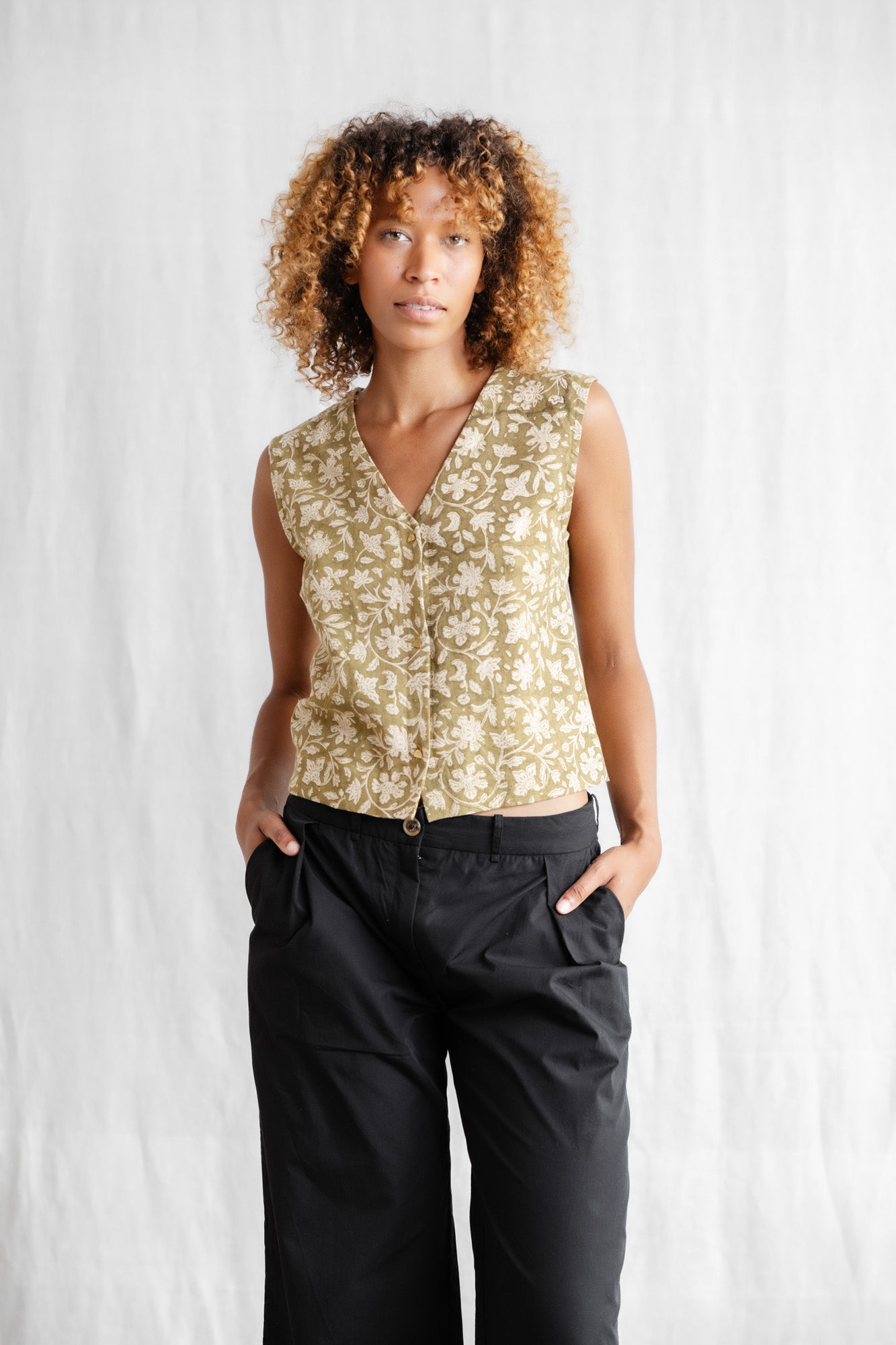 Bio-Baumwoll Top Chatania Blockprint