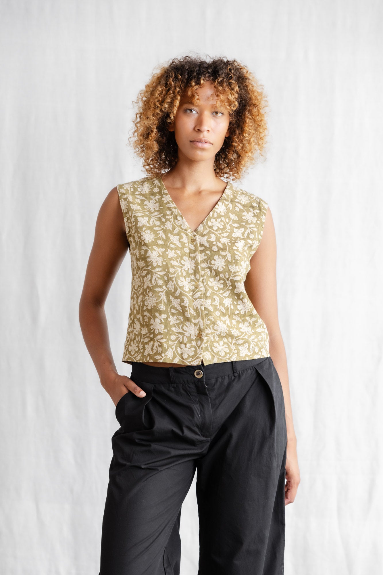 Bio-Baumwoll Top Chatania Blockprint