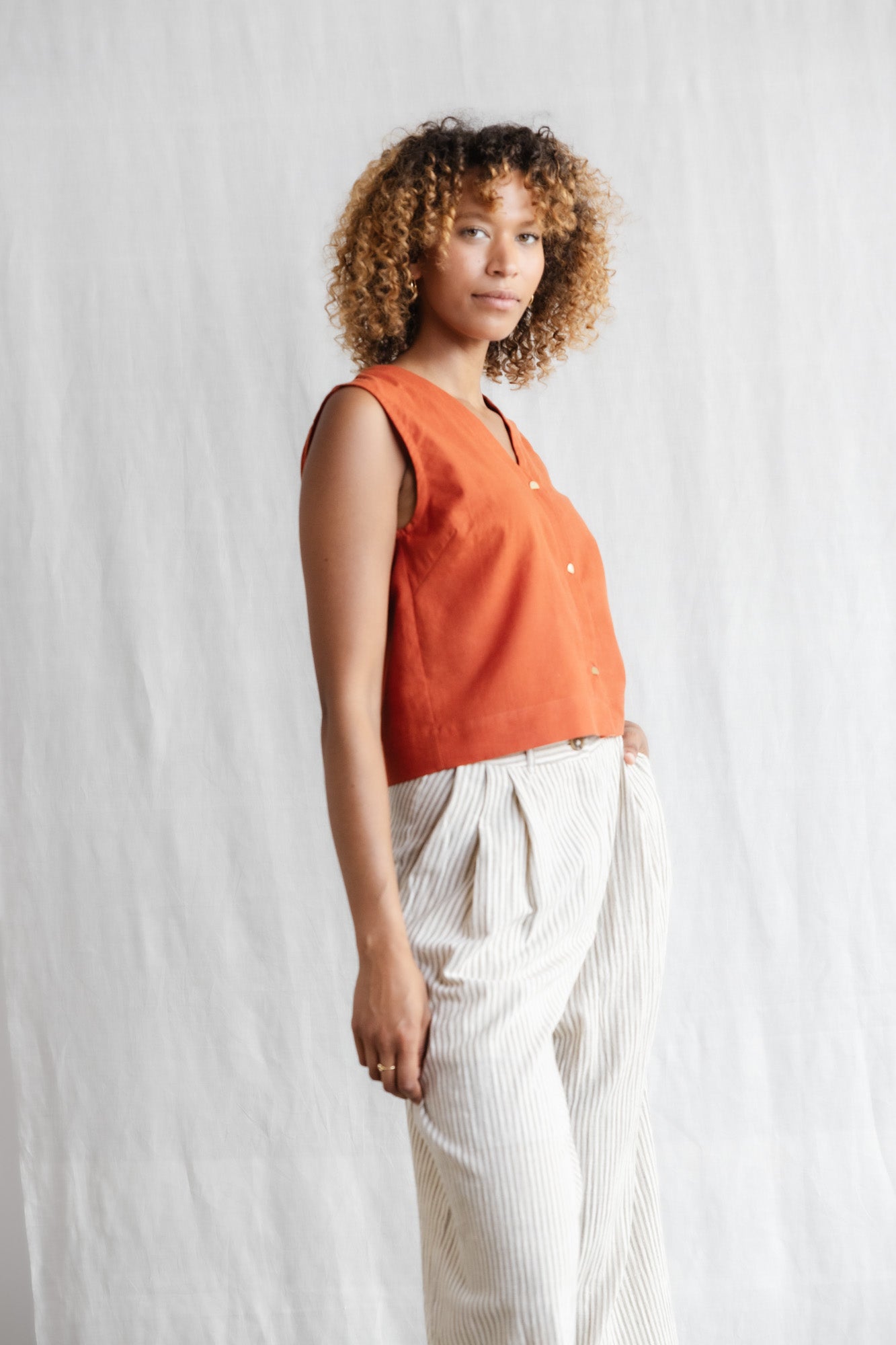 Bio-Baumwoll Top Chatania Terracotta