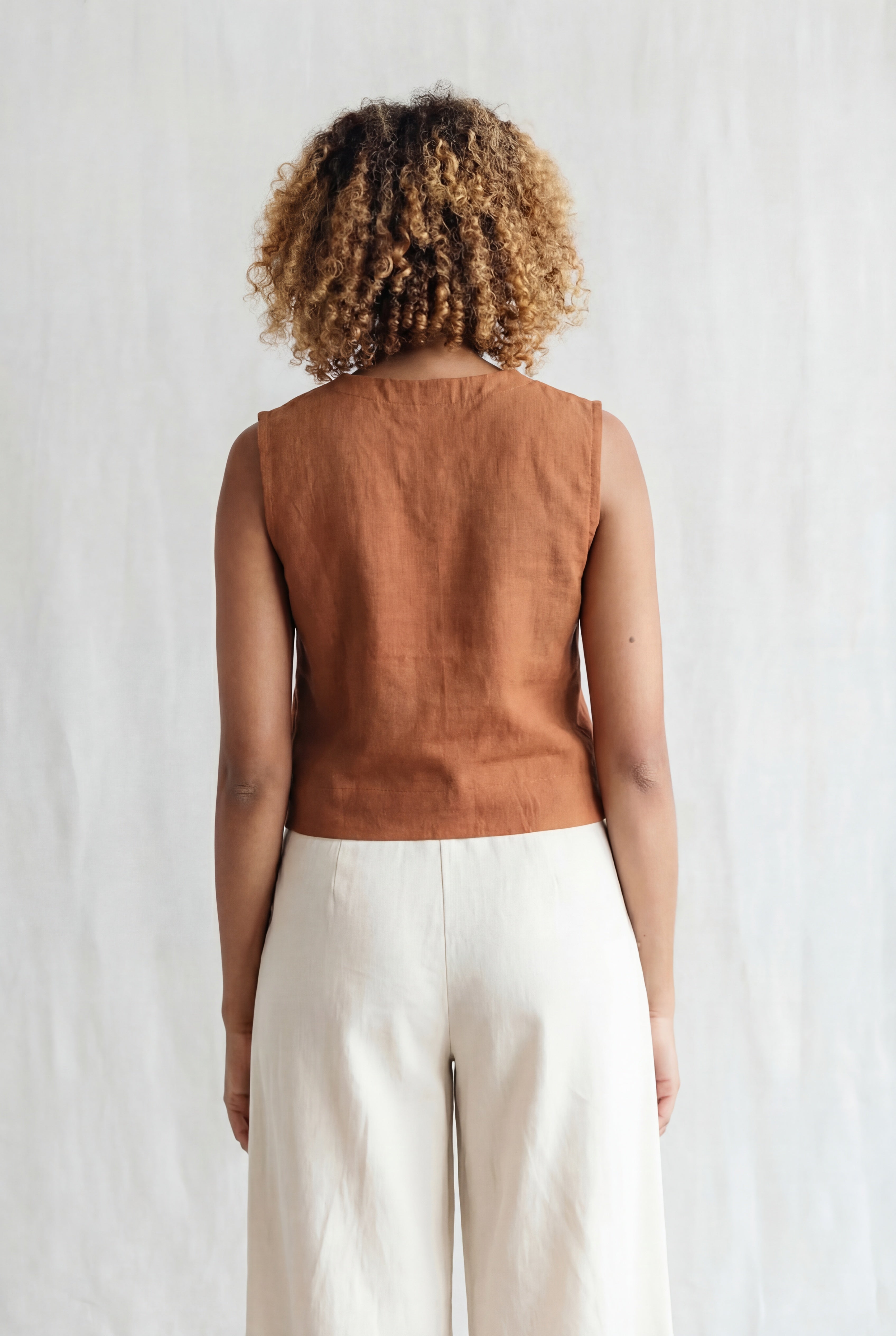 Baumwoll Top Diyan Haselnuss