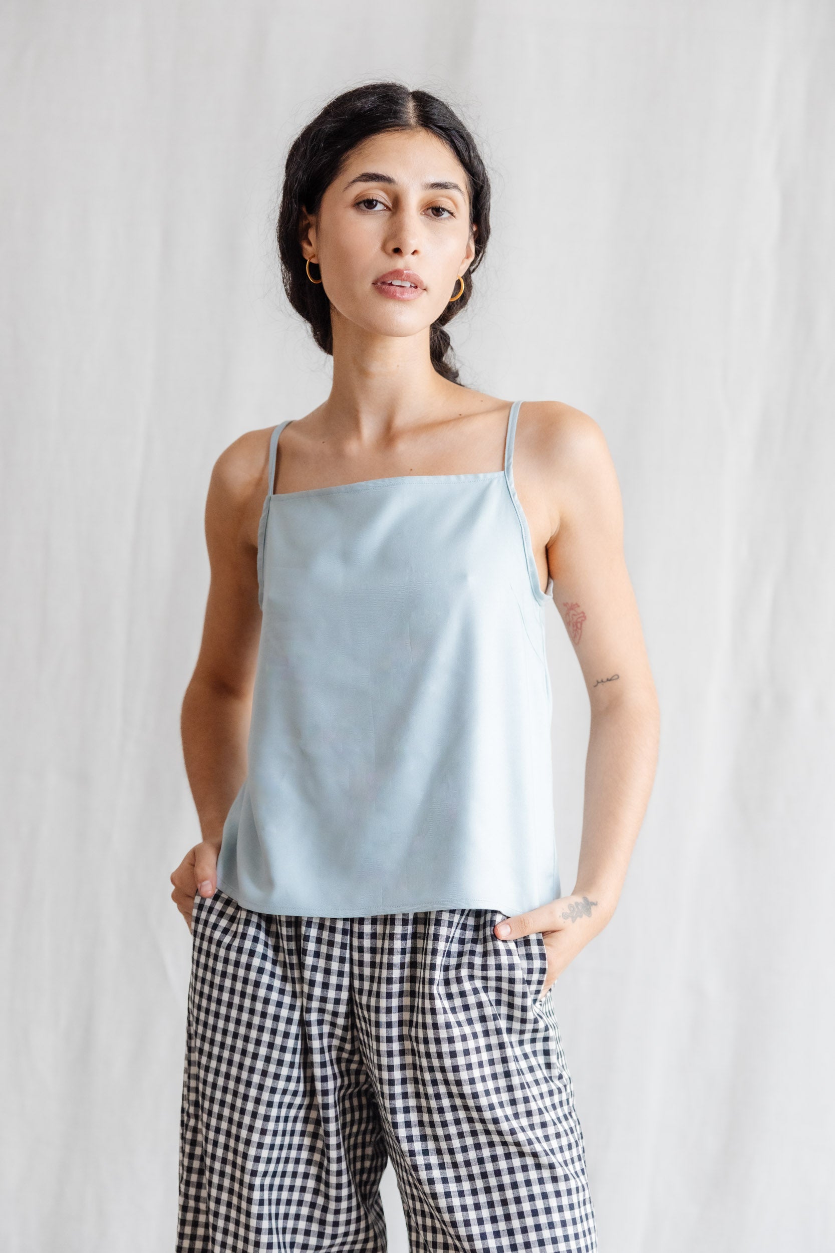 Modal tank top Leyla ice blue