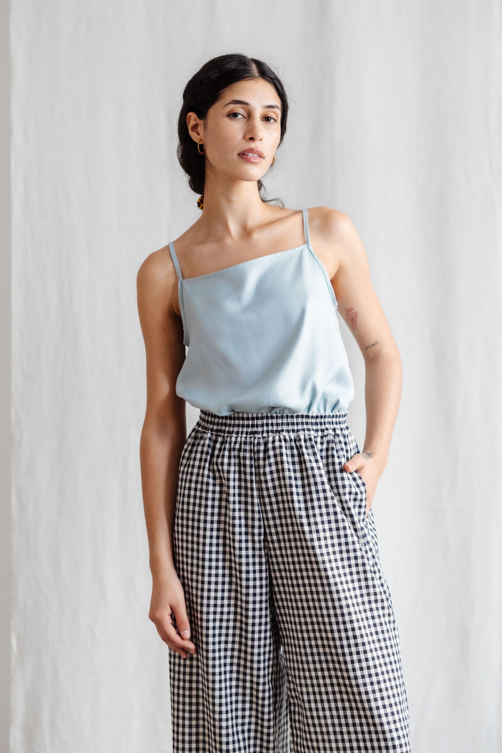 Modal tank top Leyla ice blue