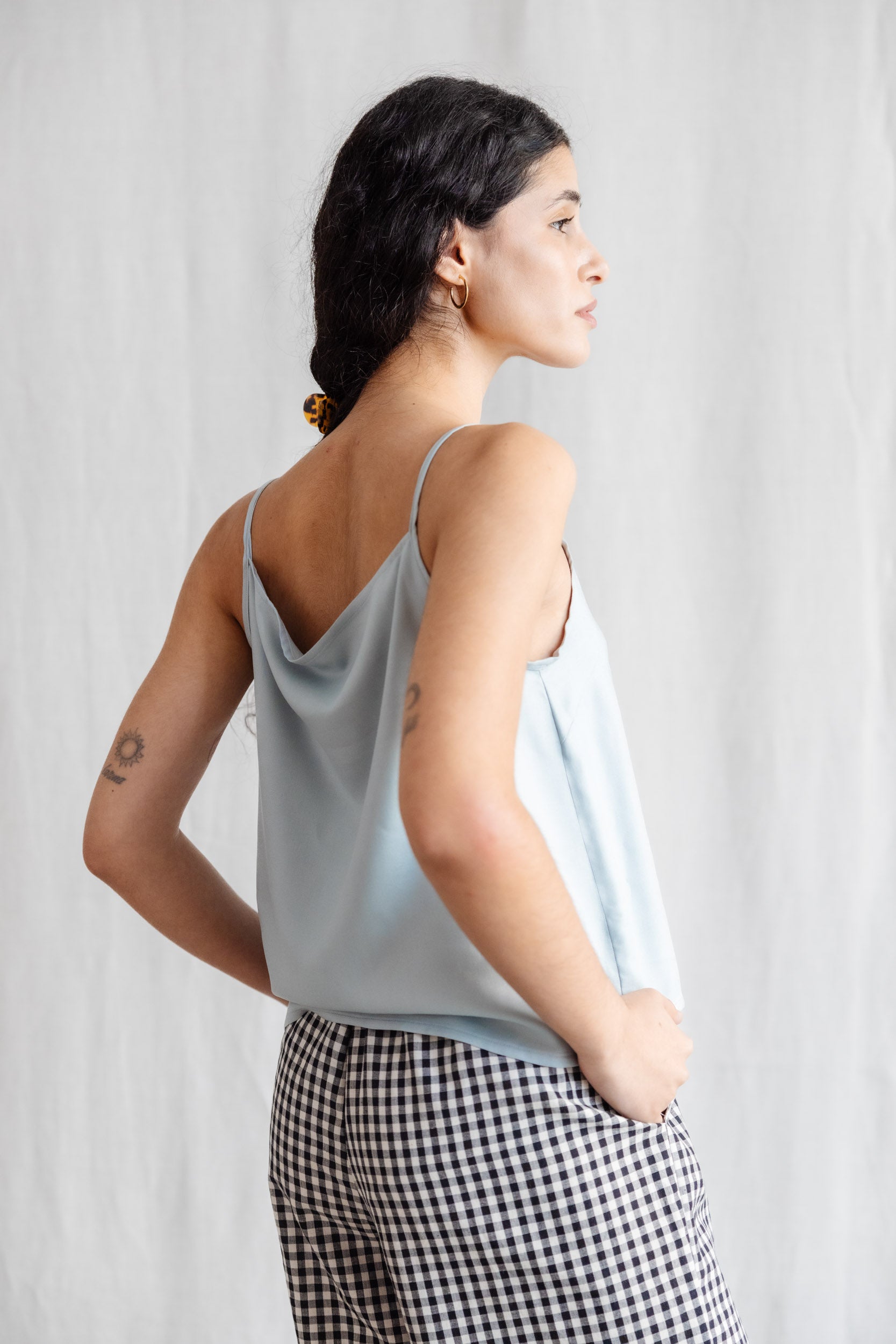 Modal tank top Leyla ice blue