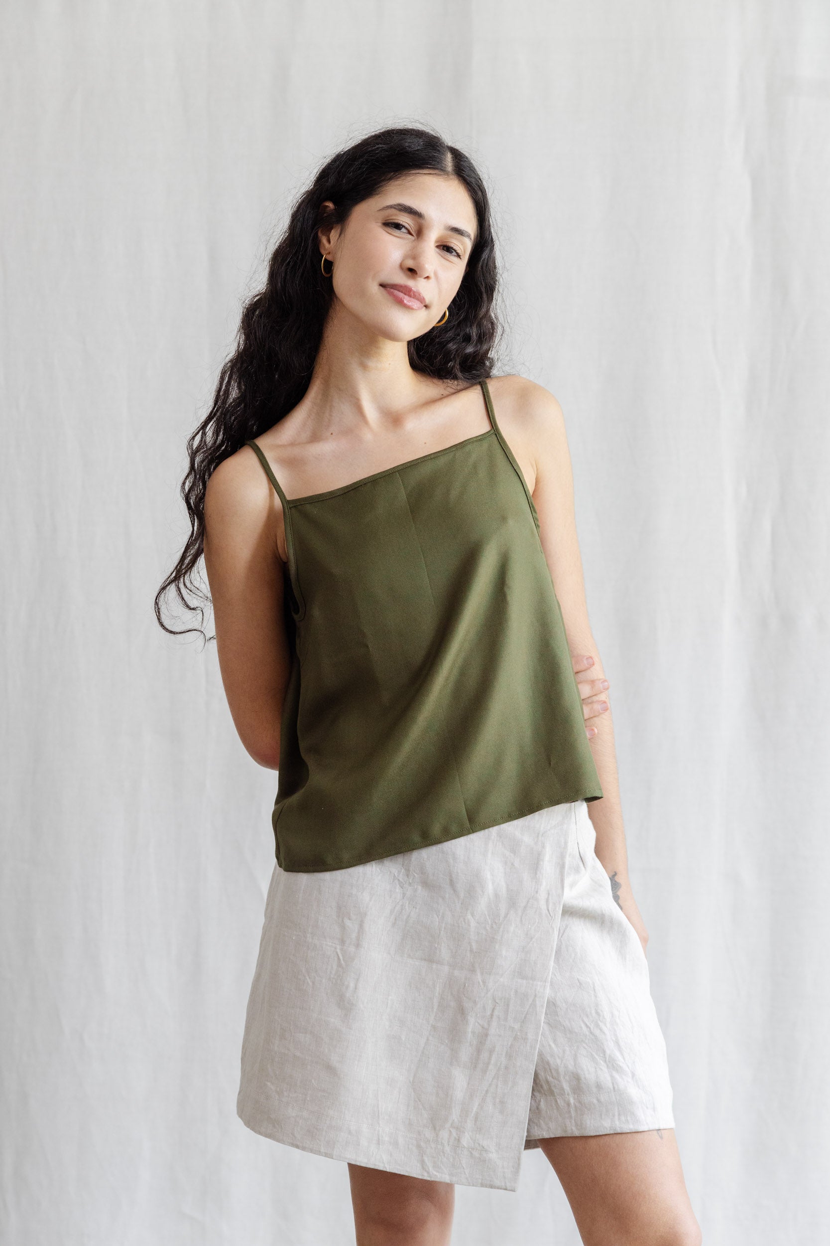 Modal tank top Leela Khaki