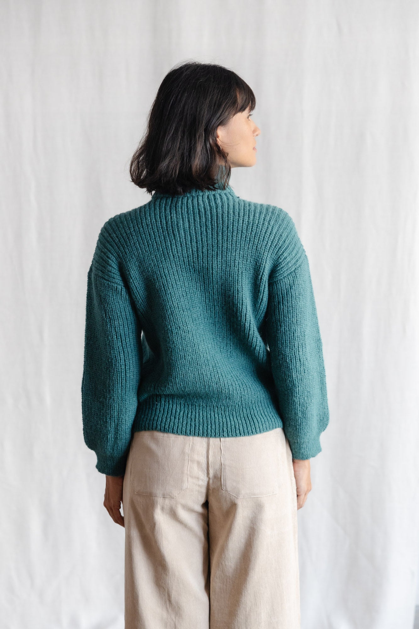 Baby-Alpaka Turtleneck Strickpullover Sabeti Ozean