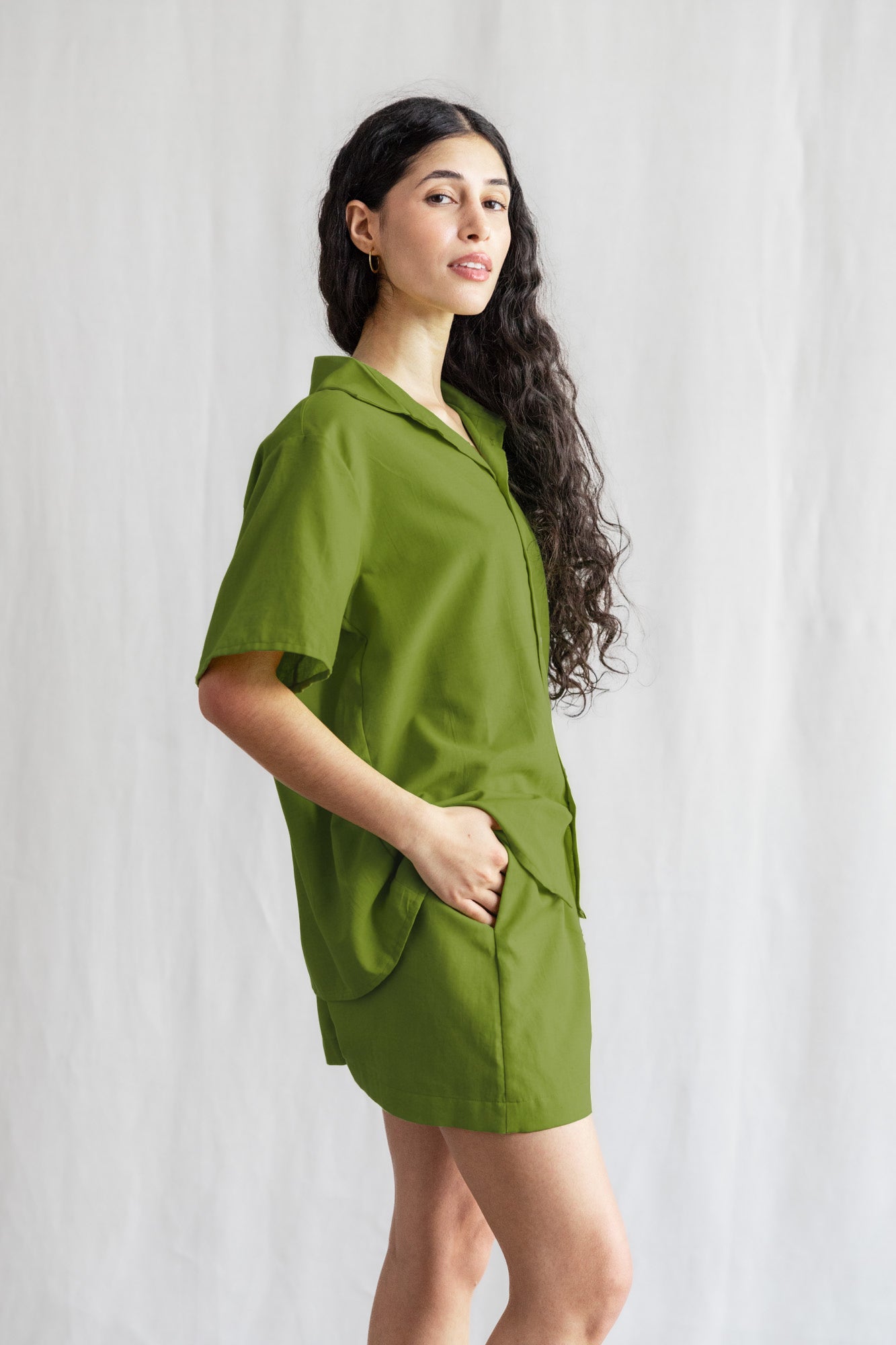 Organic Cotton Shirt Neha Basil