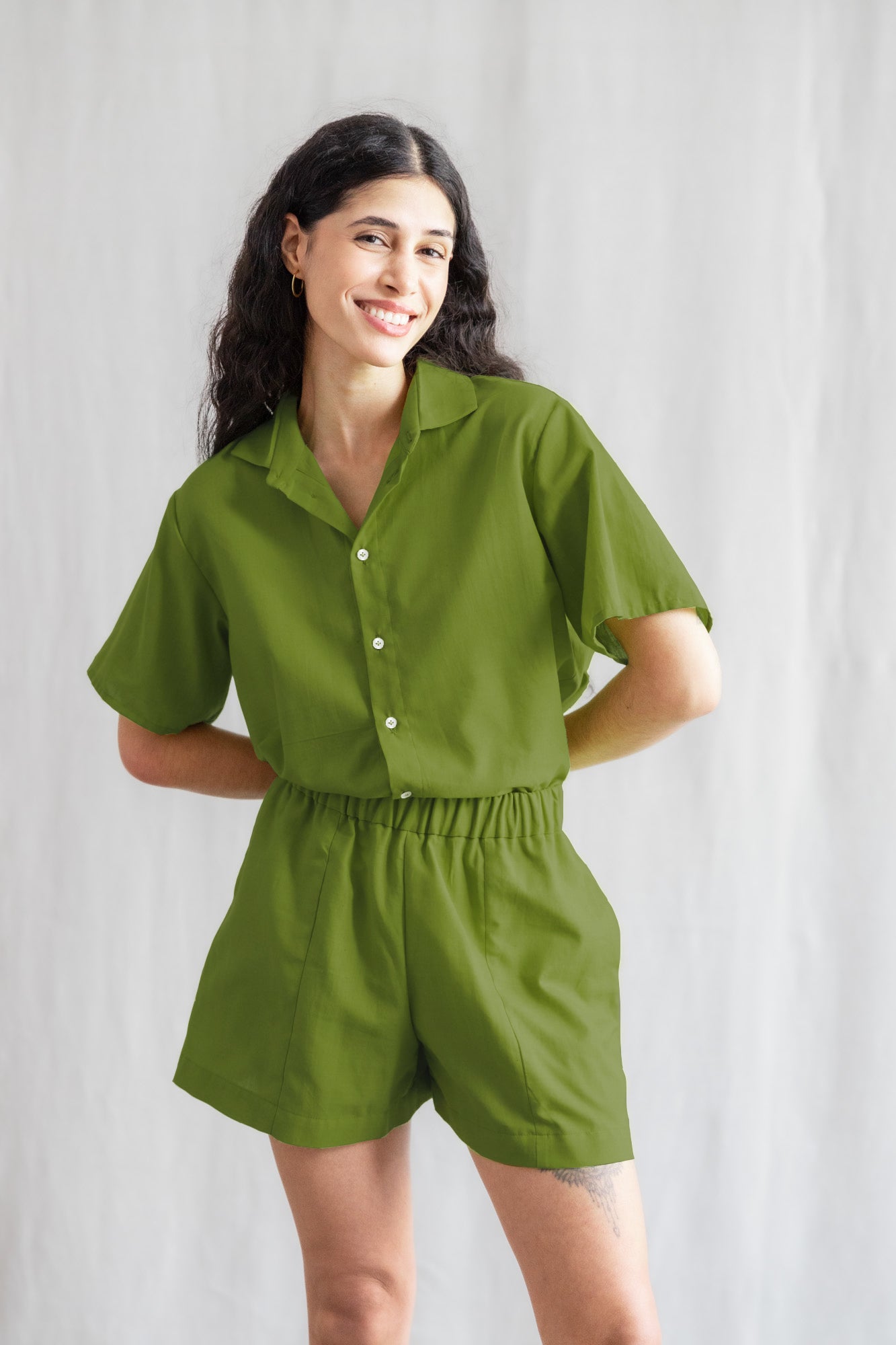 Organic Cotton Shirt Neha Basil