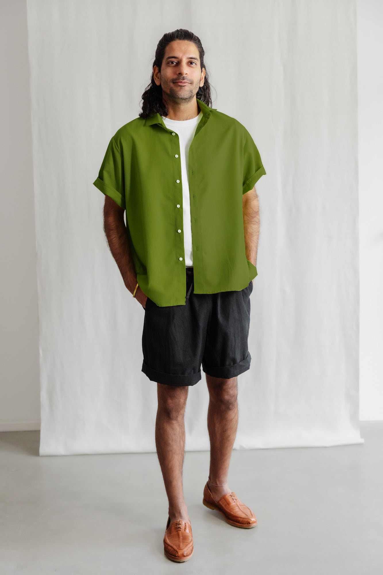 Organic Cotton Shirt Neha Basil